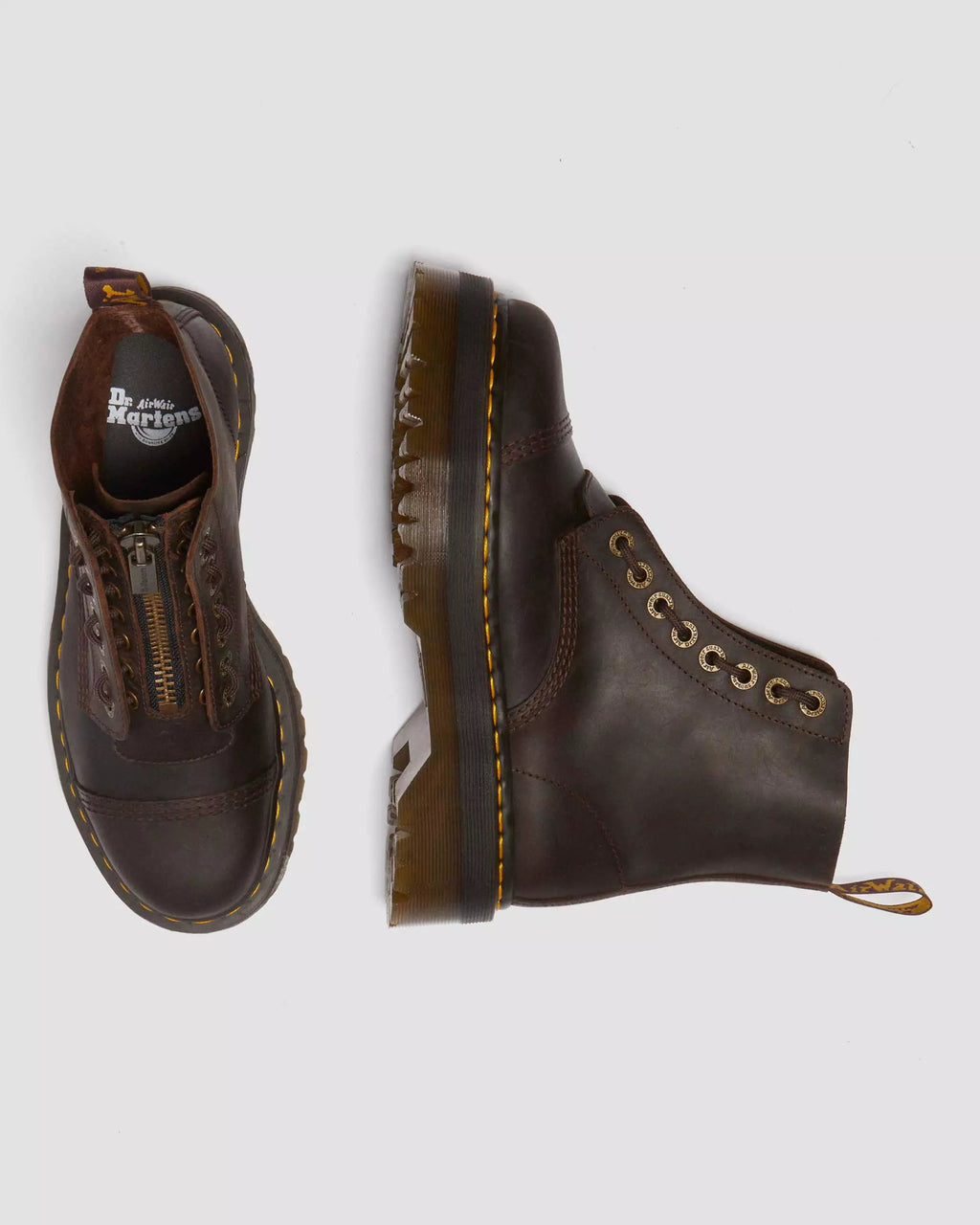 Sinclair Crazy Horse Leather Platform Boots