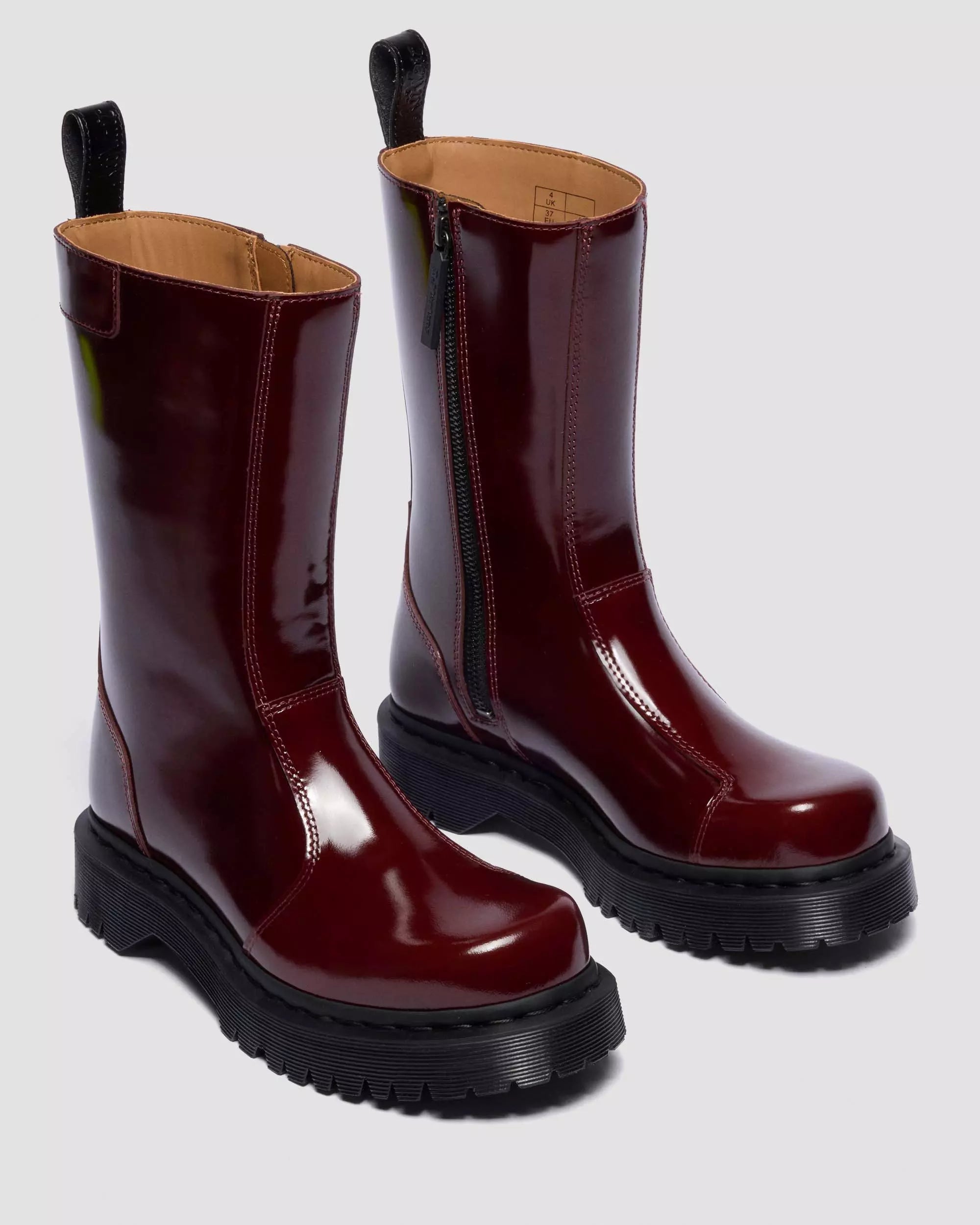 Rejena Lacquered Leather Boots