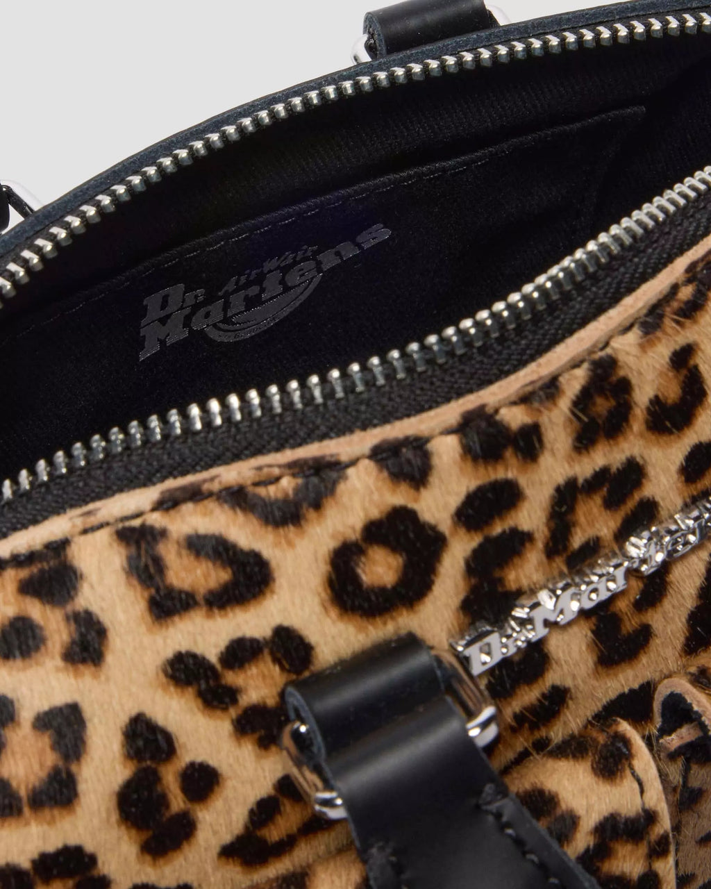 MINI TOP HANDLE BAG Hair On Leopard Print Bag