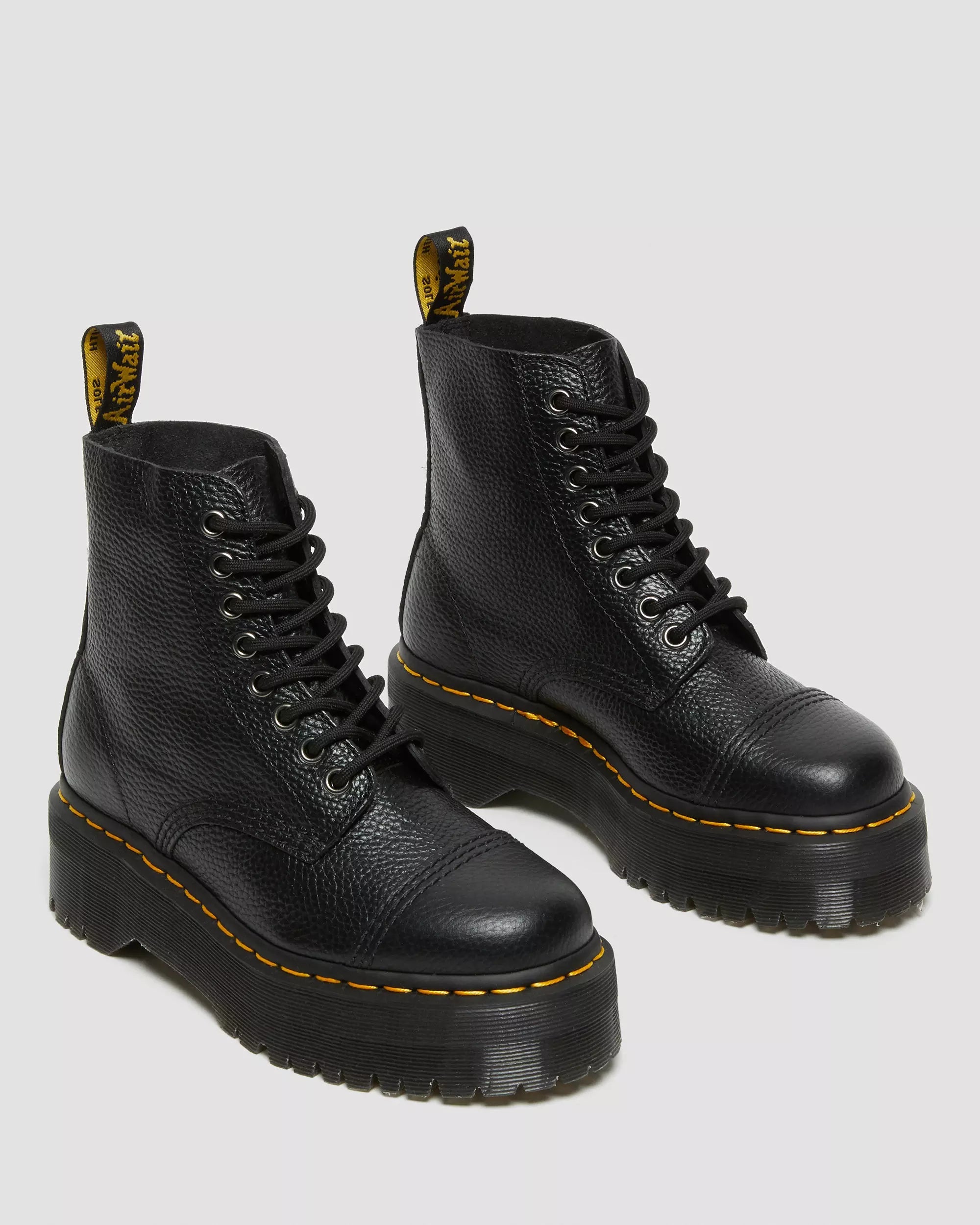 SINCLAIR Milled Nappa Leather Platform Boots
