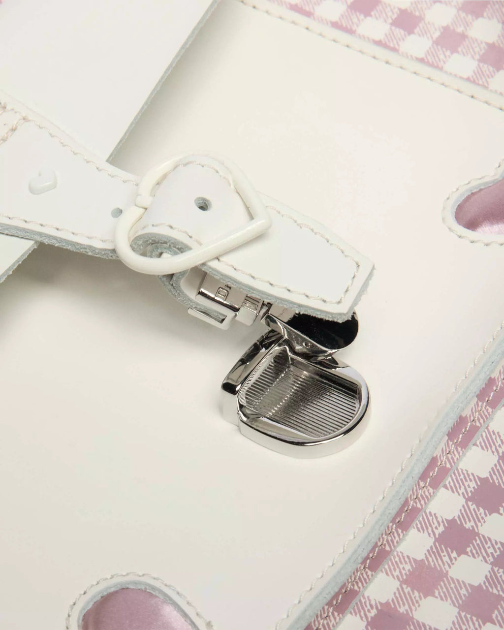 HEART BACKPACK Frilled Gingham Leather Bag