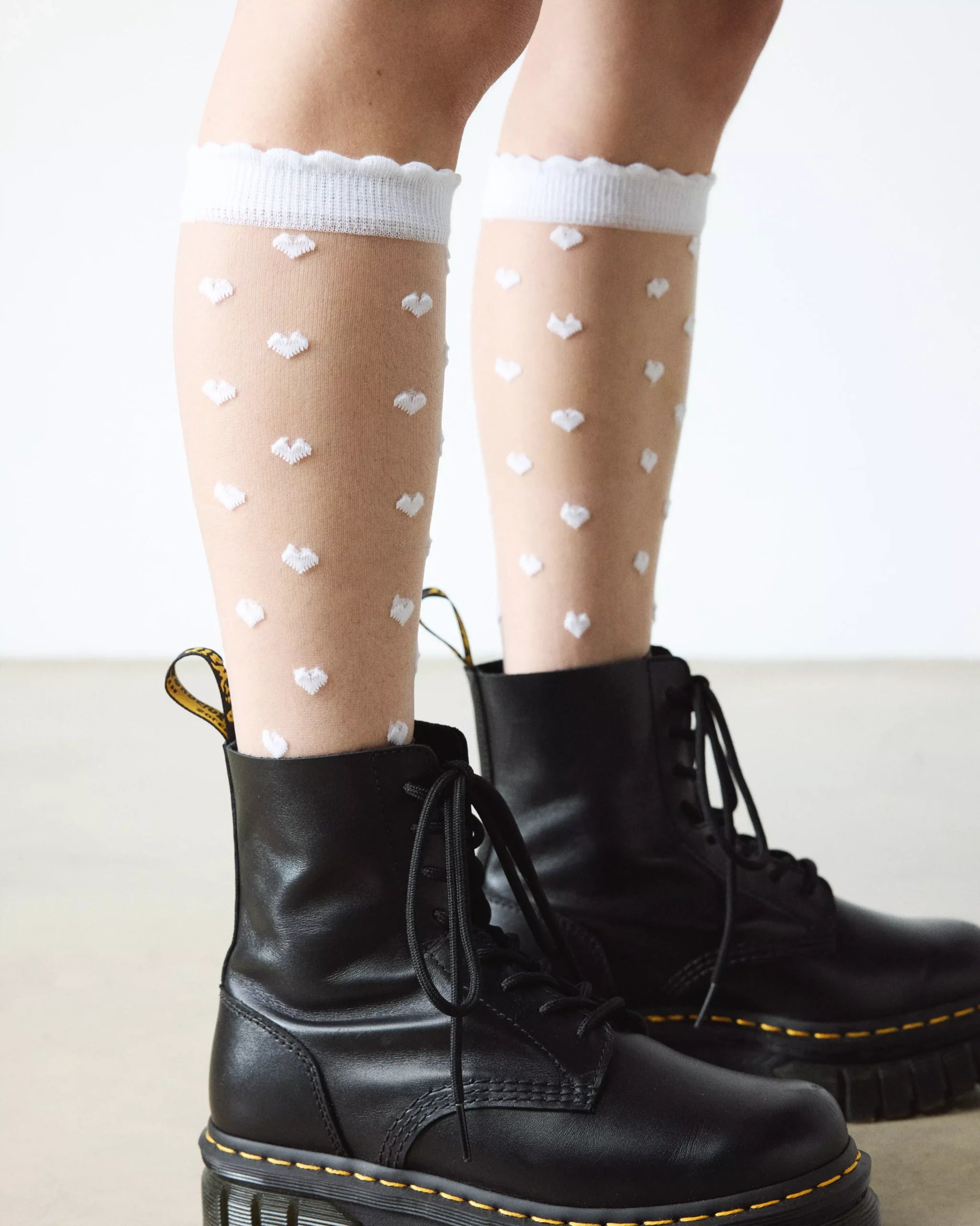 SHORT HEART MESH SOCKS Organic Cotton Blend & Mesh
