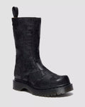 REJENA Hair On Croc Emboss Leather Boots