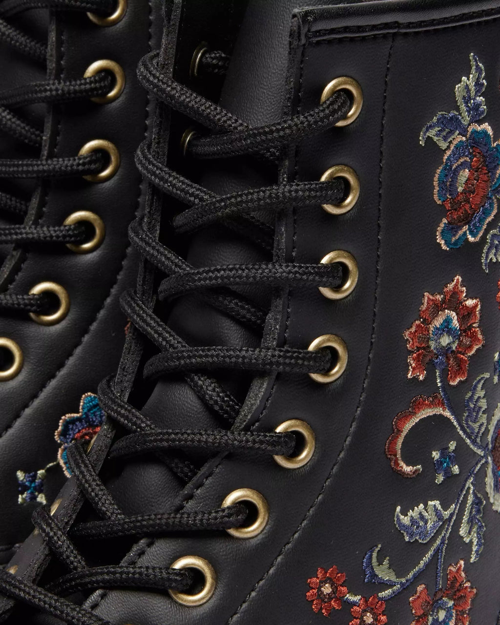 1460 VONDA TF Reclaimed Leather Floral Print Lace Up Boots