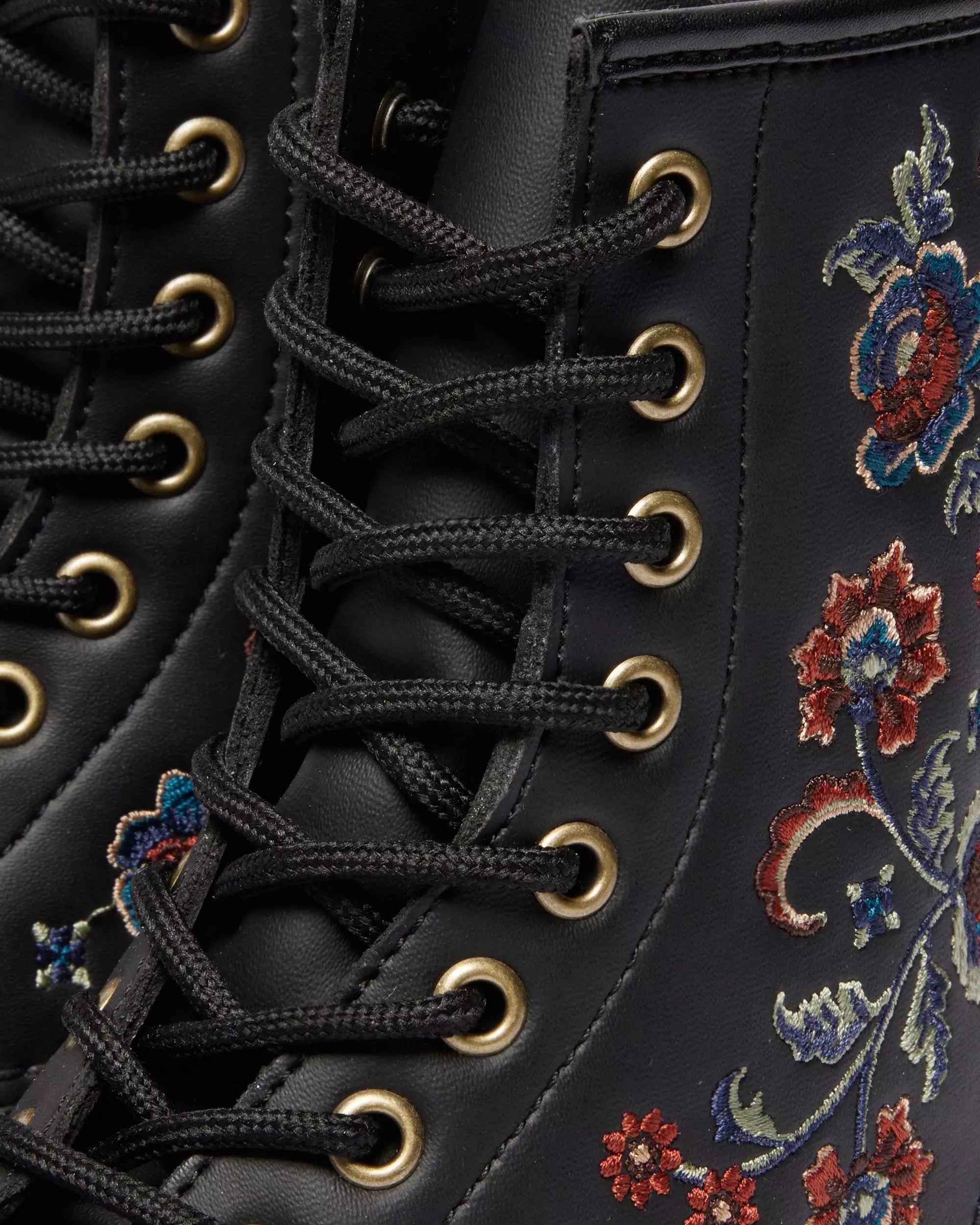1460 VONDA TF Reclaimed Leather Floral Print Lace Up Boots