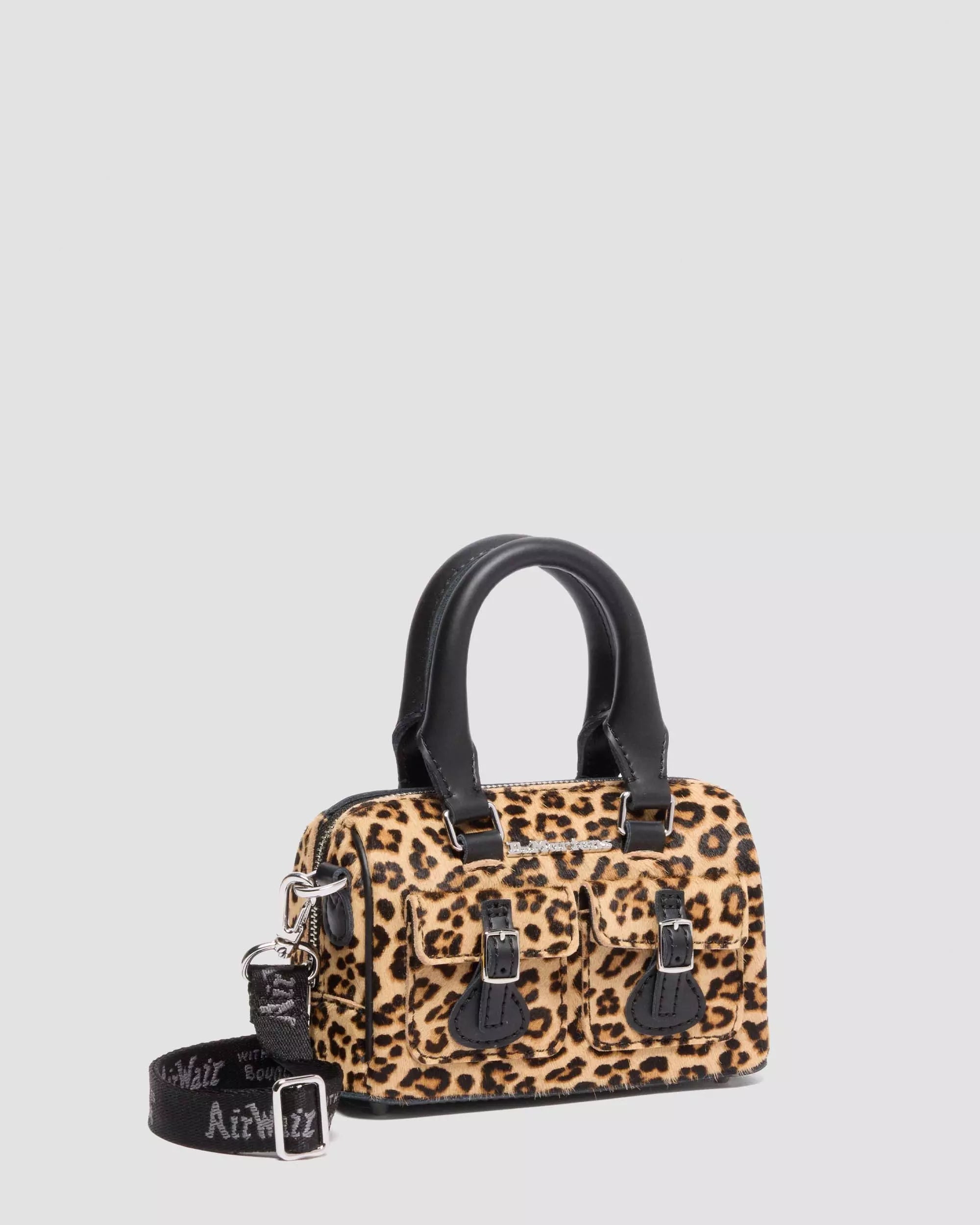 MINI TOP HANDLE BAG Hair On Leopard Print Bag