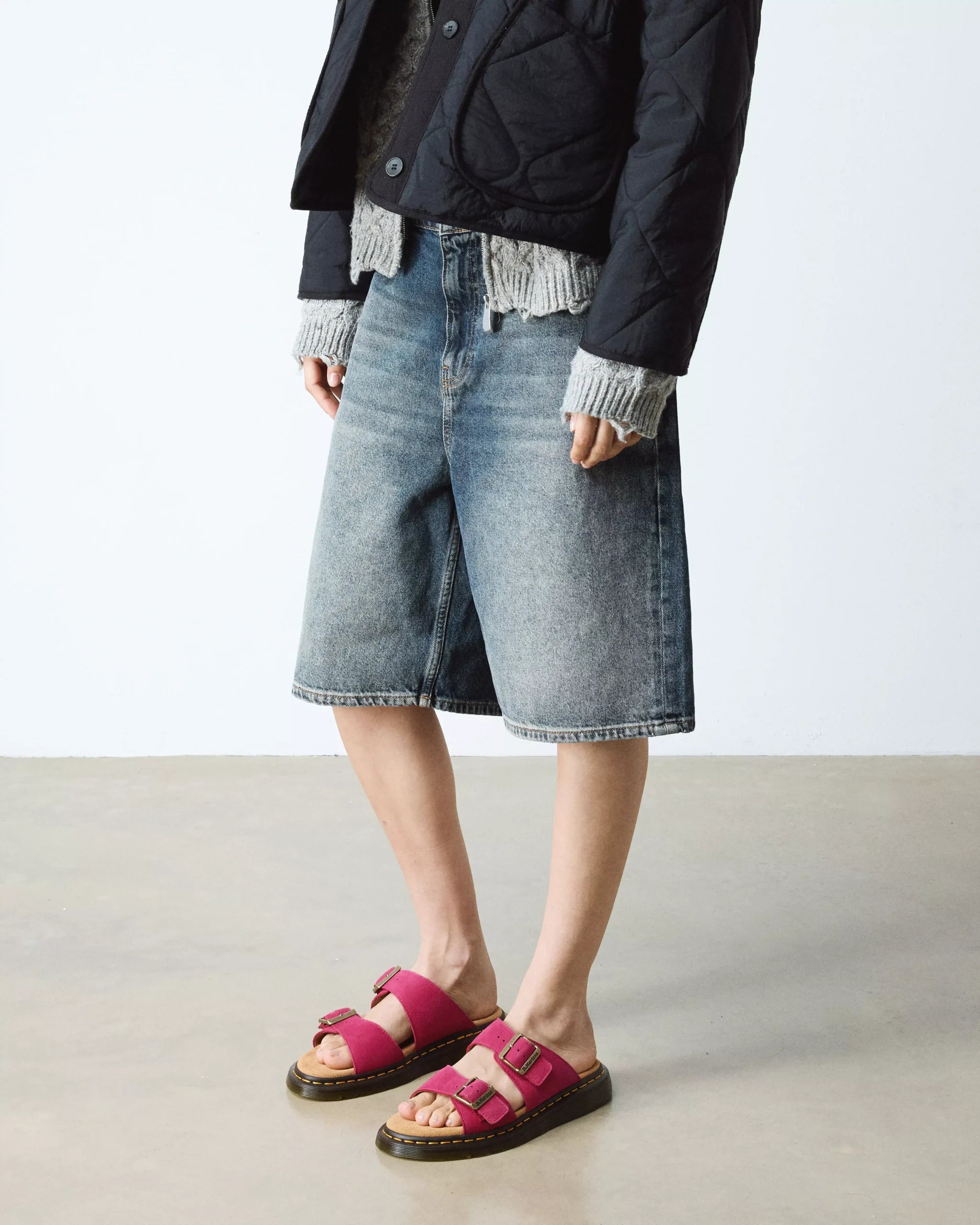 JOSEF Nubuck Leather Slide Sandals