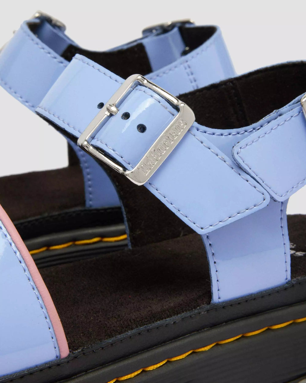 Mattison Two Strap Soft Patent Leather Sandals