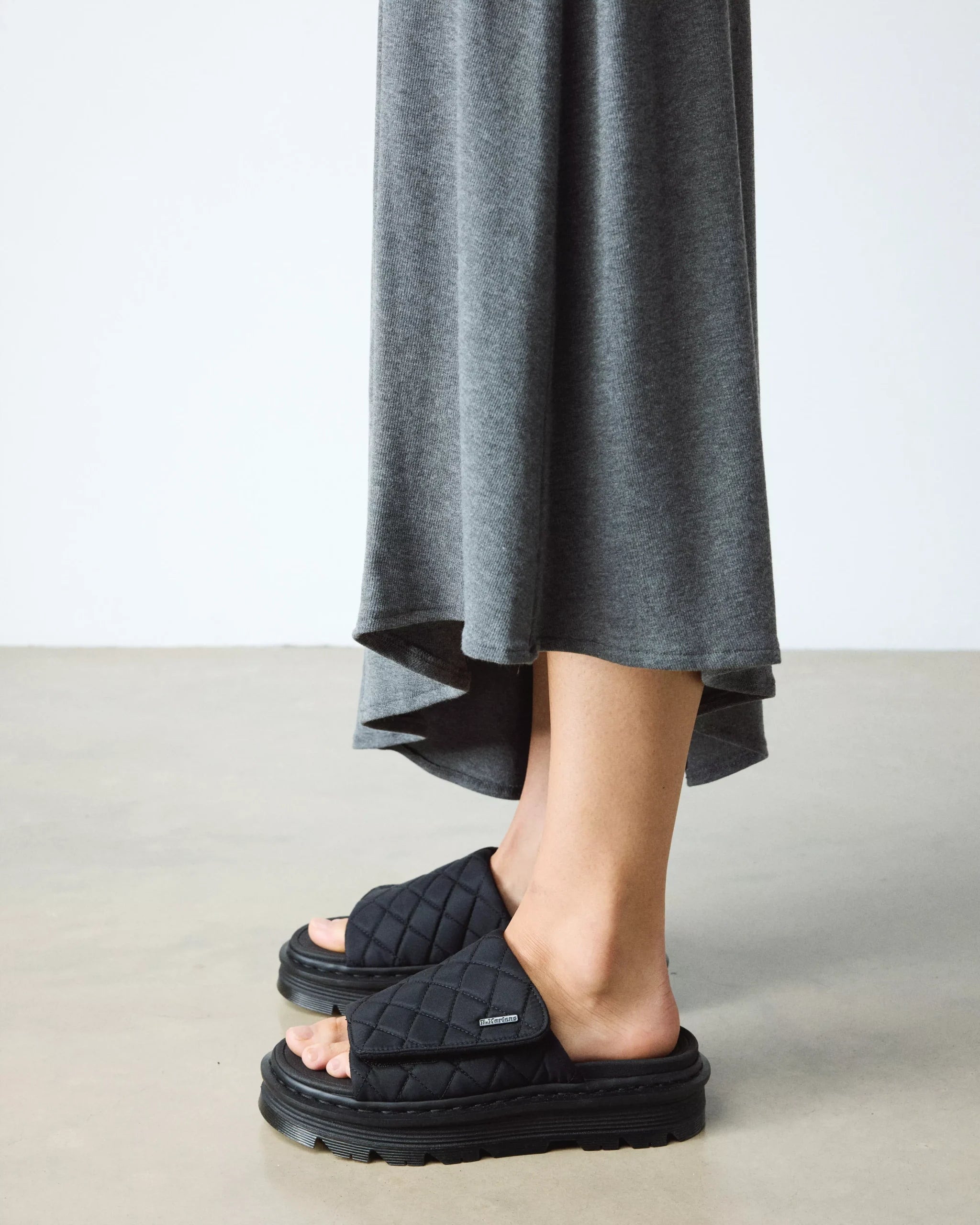 Zebzag Slides Quilted Canvas Strap Platform Slides