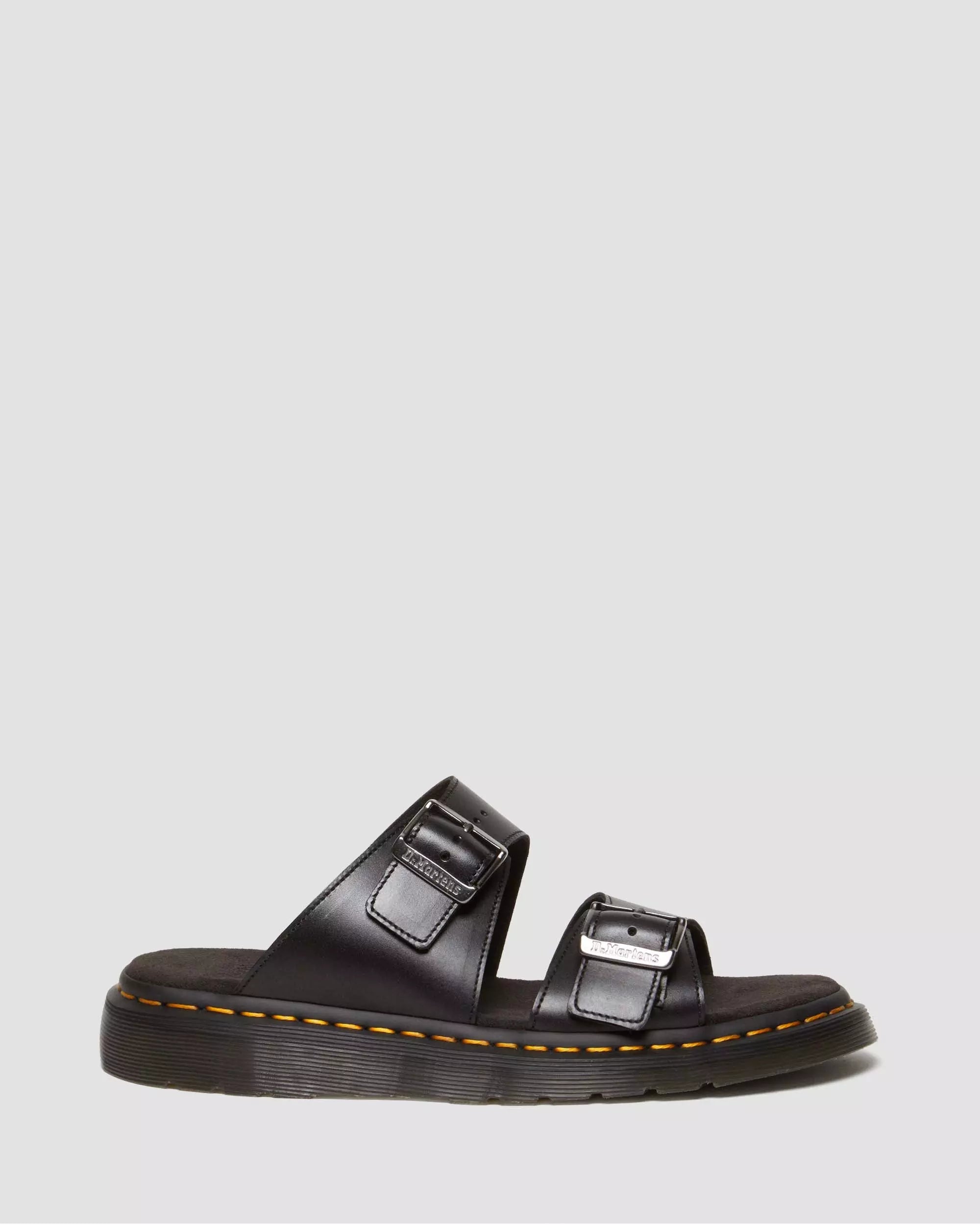 Josef Analine Leather Buckle Slide Sandals