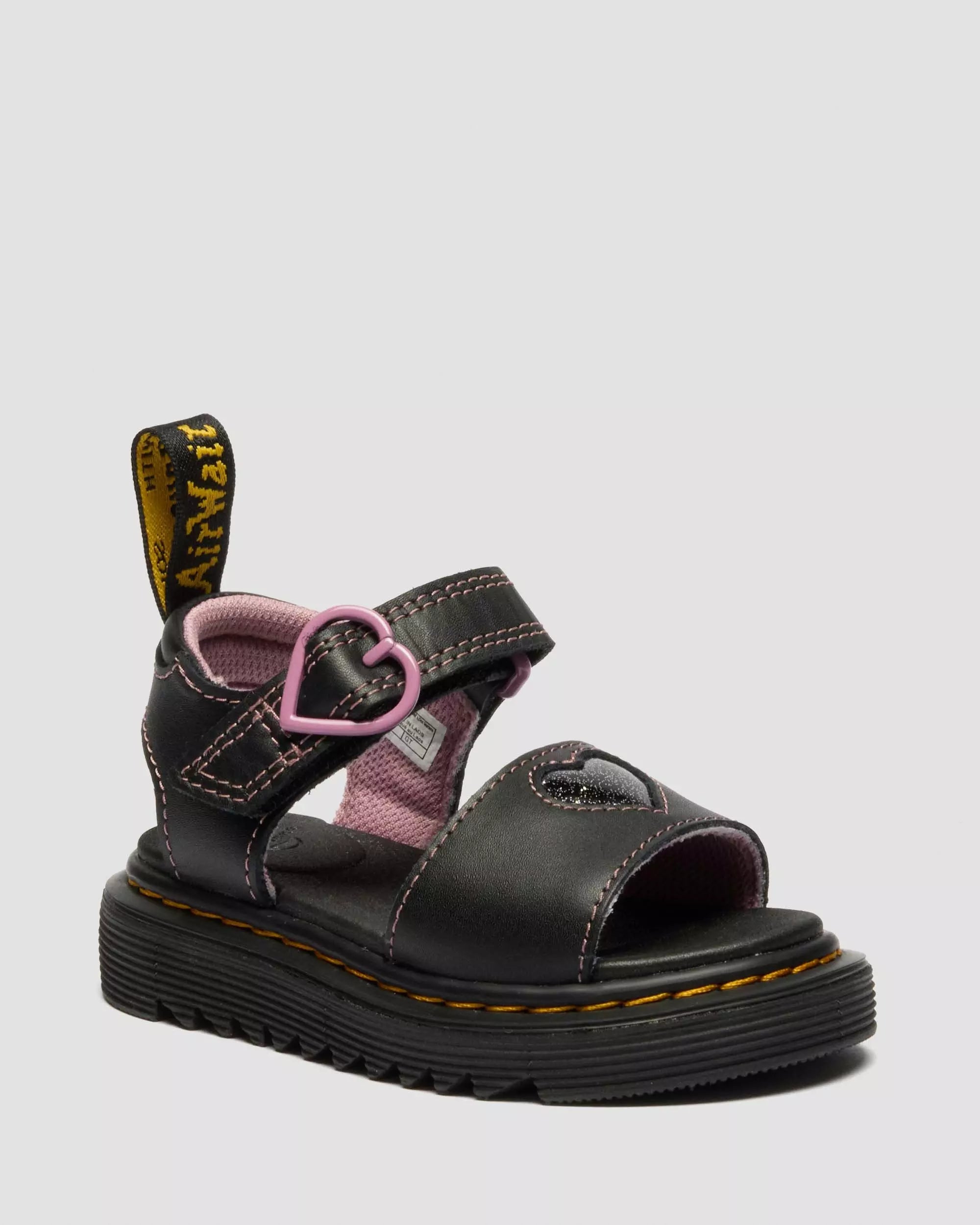 Toddler Marlowe II Glitter Heart Leather Strap Shoes