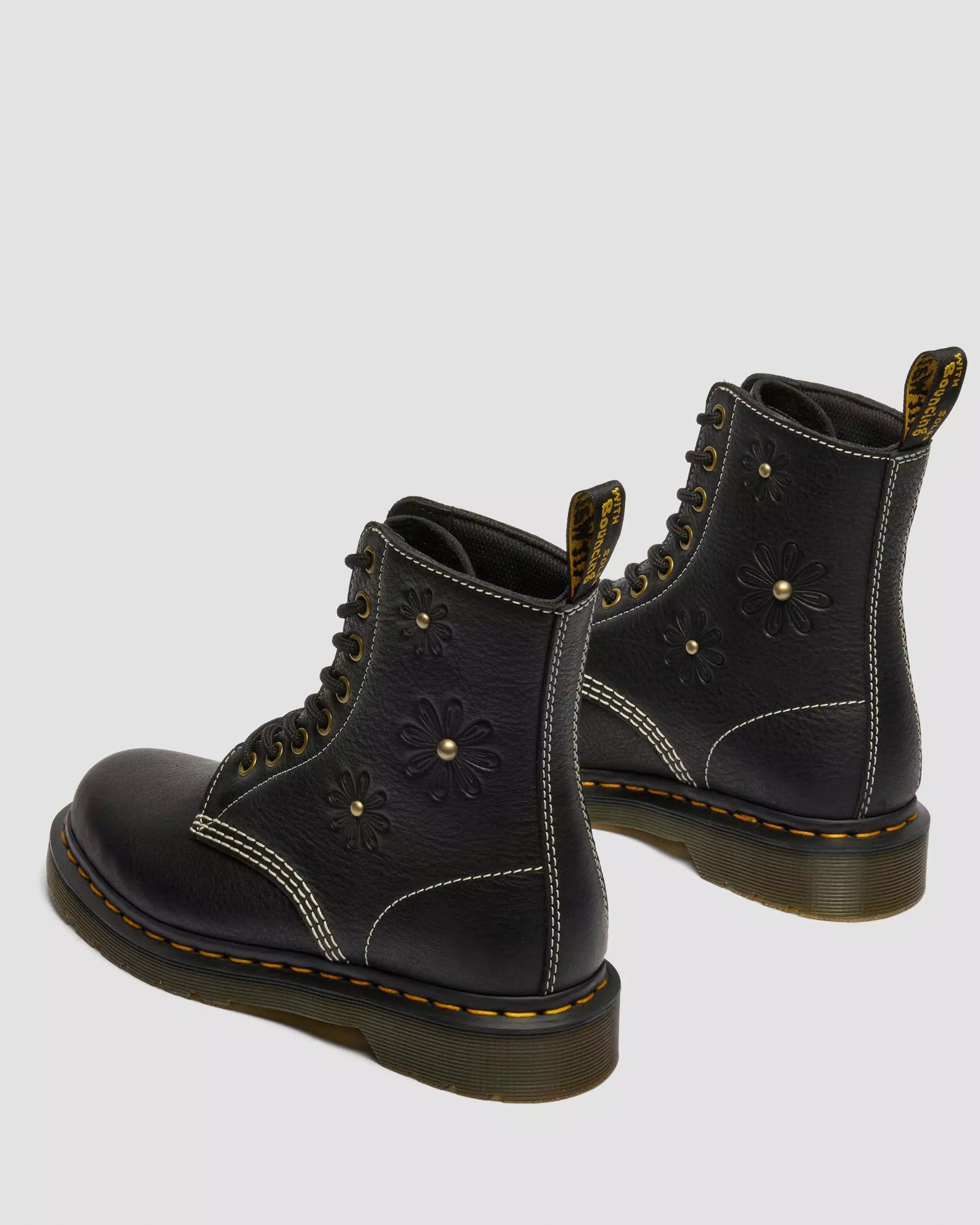 1460 Pascal Flower Grizzly Leather Boots