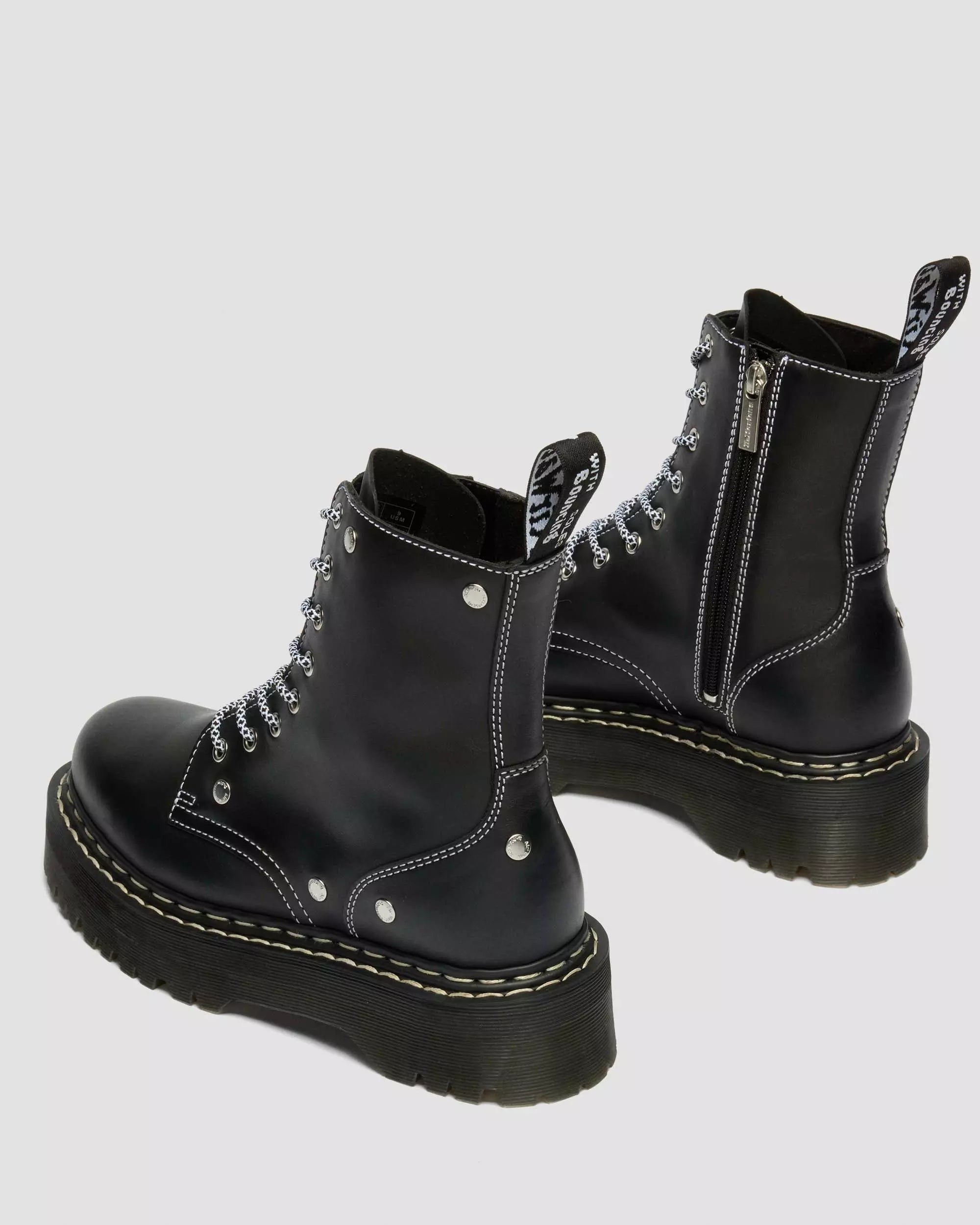 Jadon Monochrome Sendal Leather Platform Boots