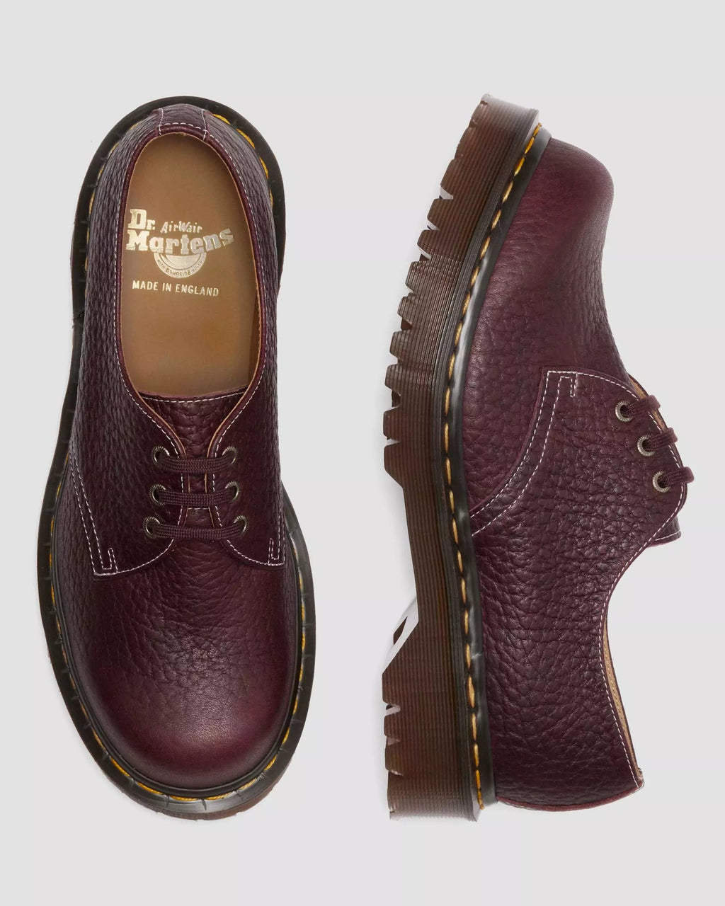 1461 Made in England Soft Boa Embossed Leather Bump Toe Shoes