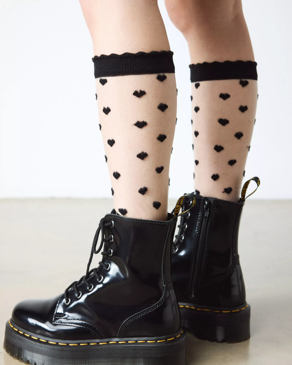 SHORT HEART MESH SOCKS Organic Cotton Blend & Mesh