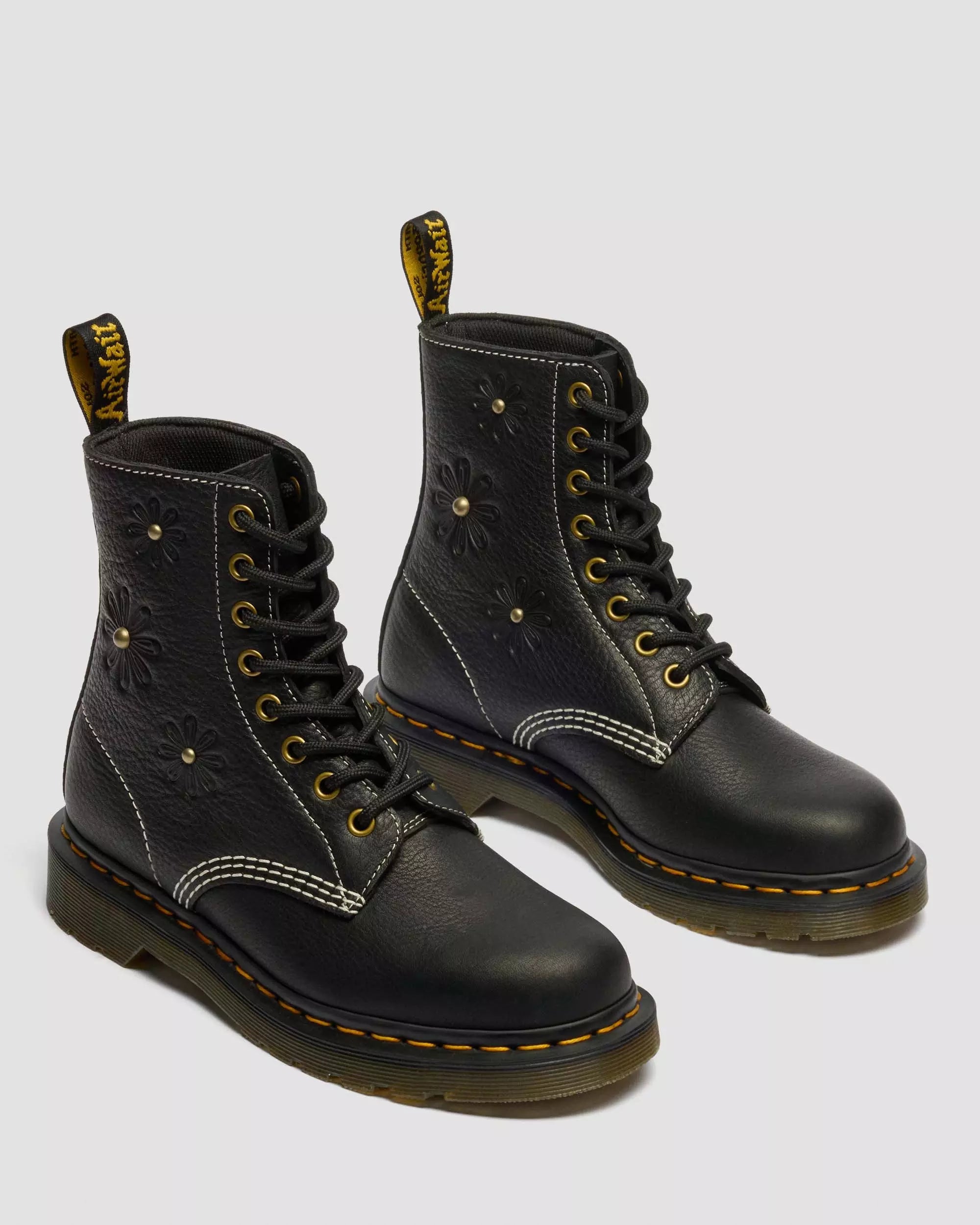 1460 Pascal Flower Grizzly Leather Boots
