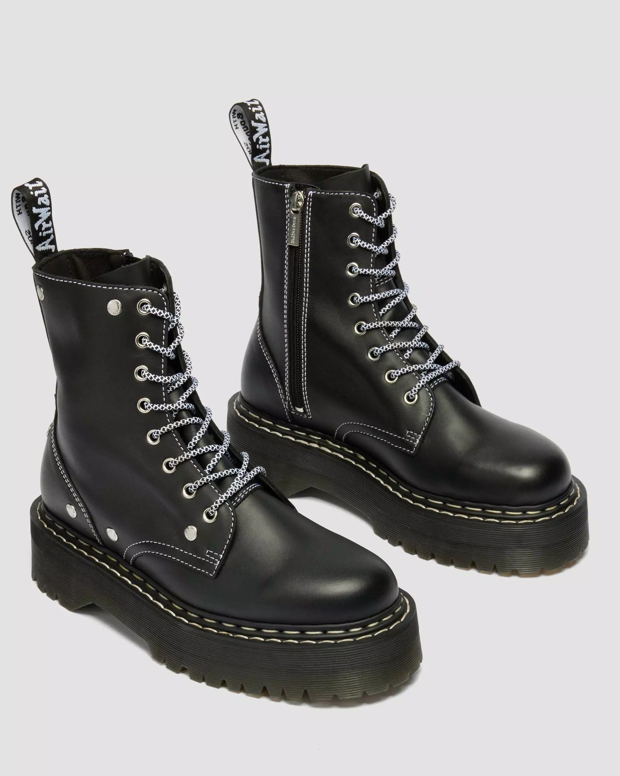 Jadon Monochrome Sendal Leather Platform Boots