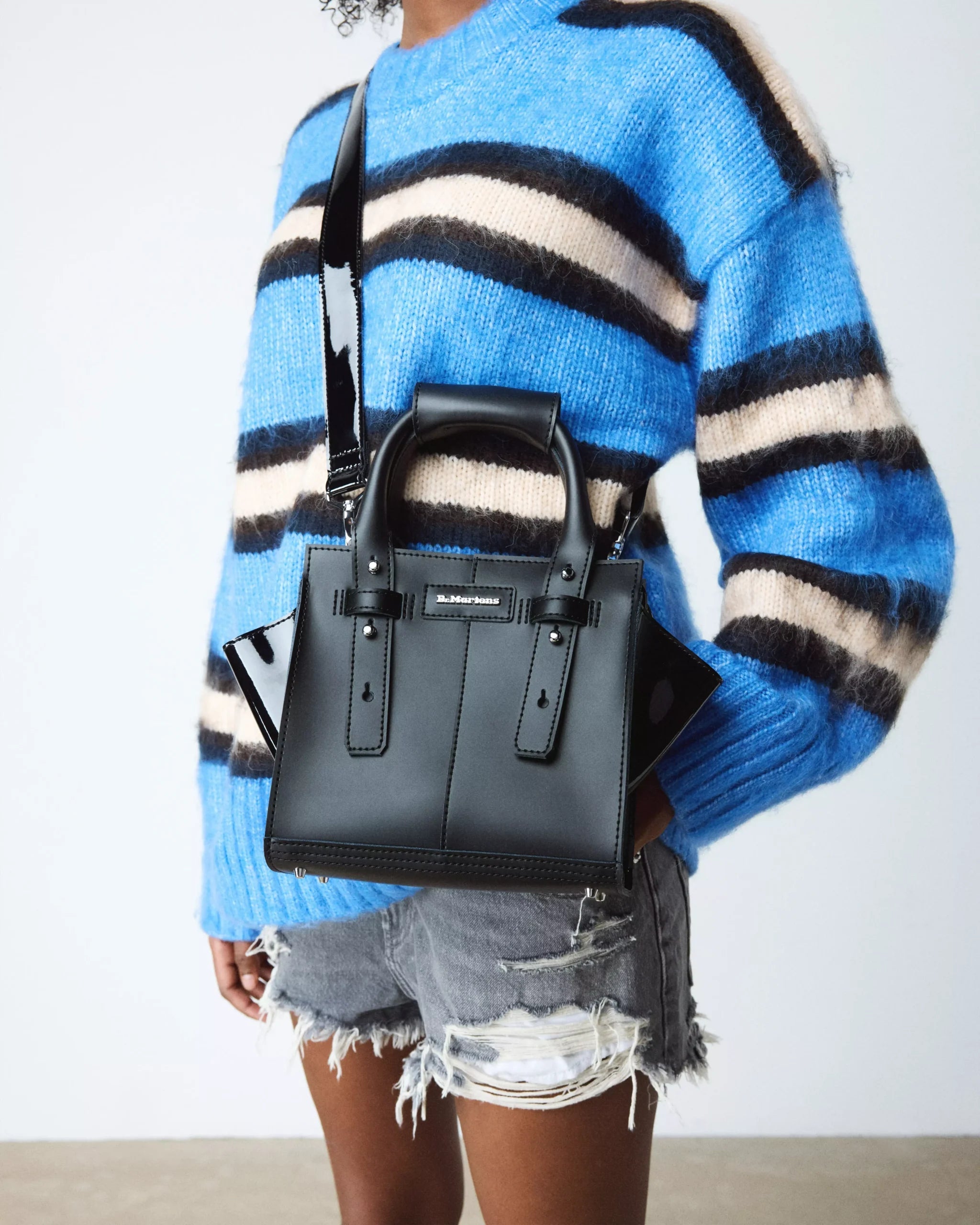 SMALL LEATHER TOTE BAG Kiev & Patent Lamper Leather Bag