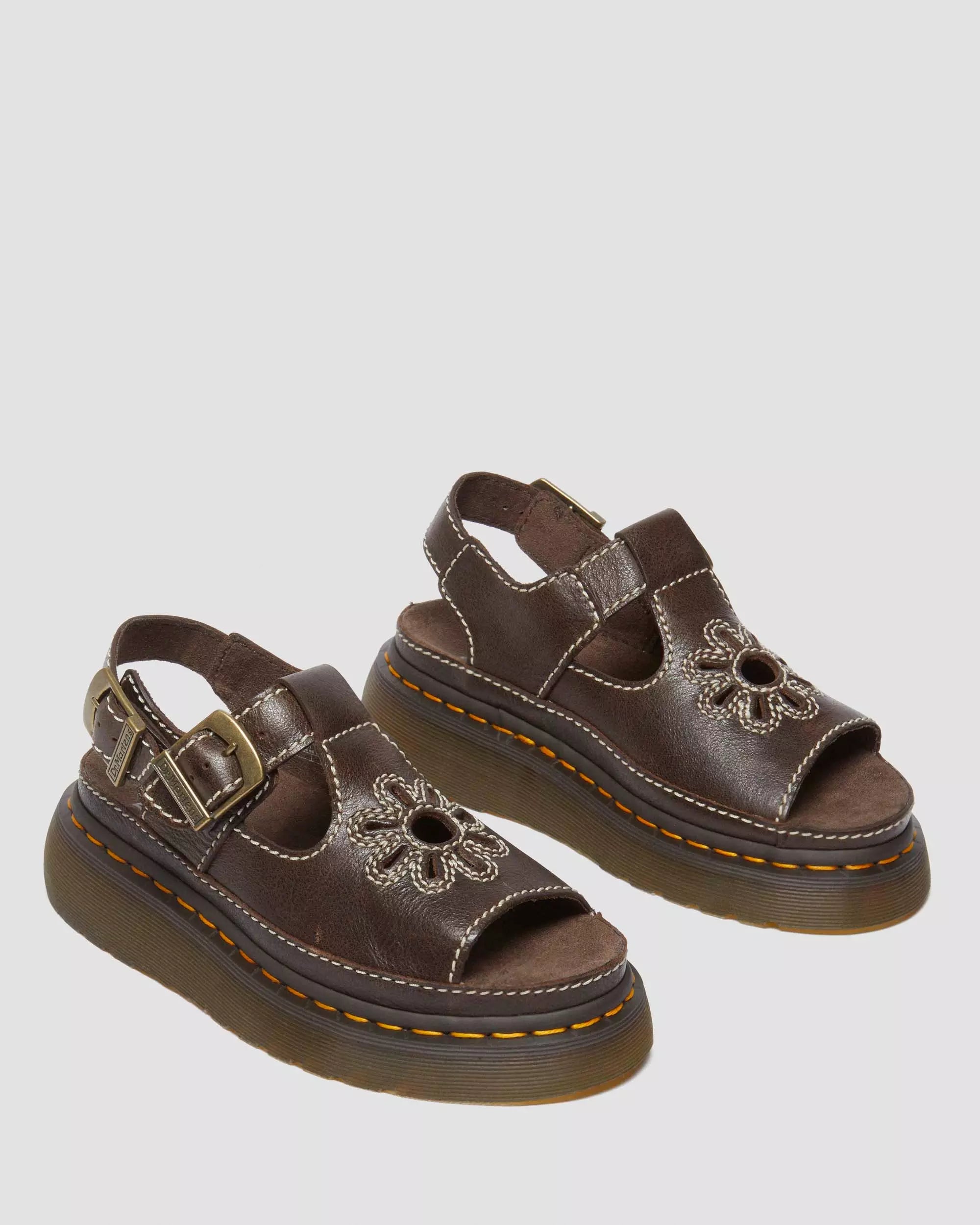 Dunnet Flower Full Grain Leather Sandals