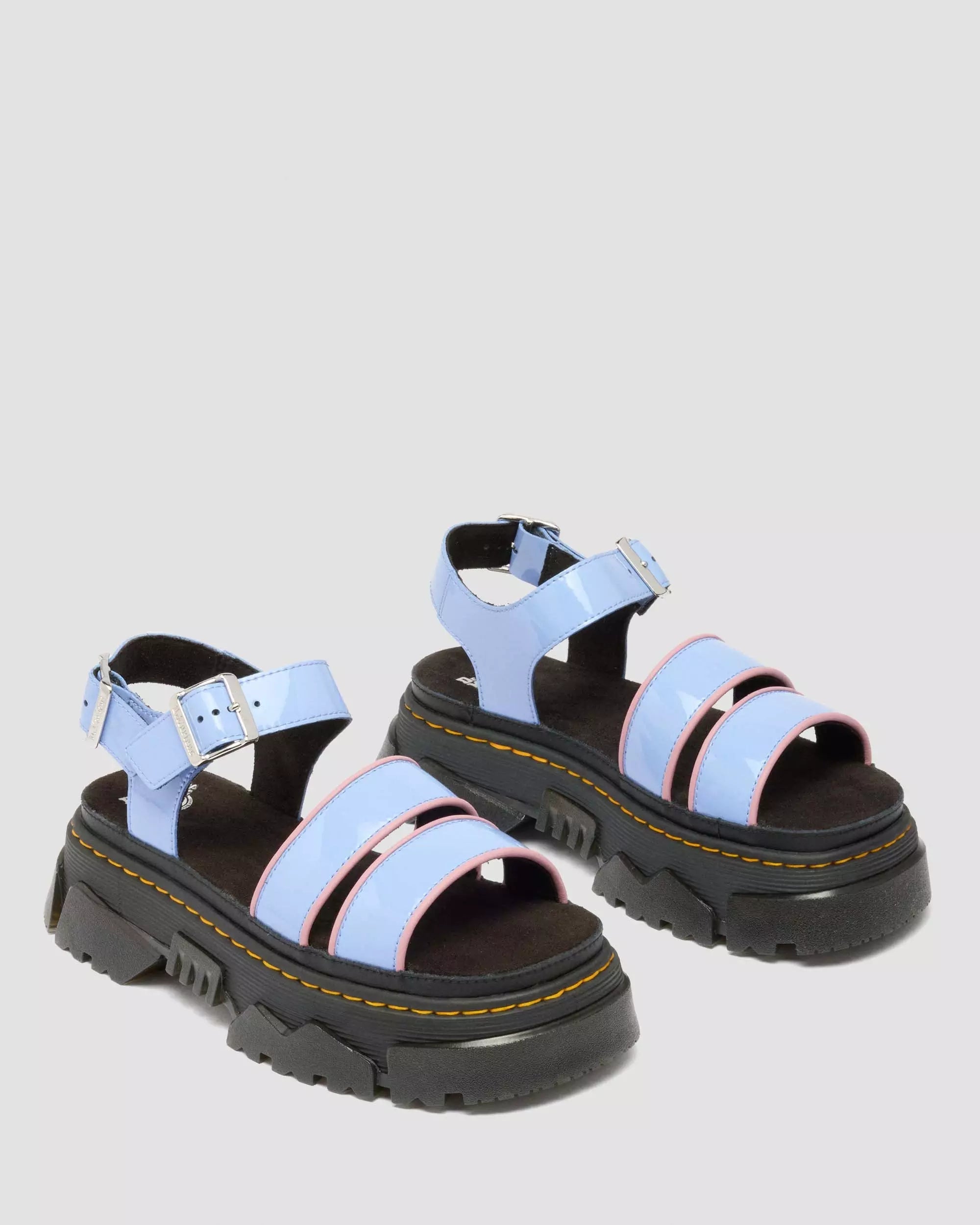 Mattison Two Strap Soft Patent Leather Sandals