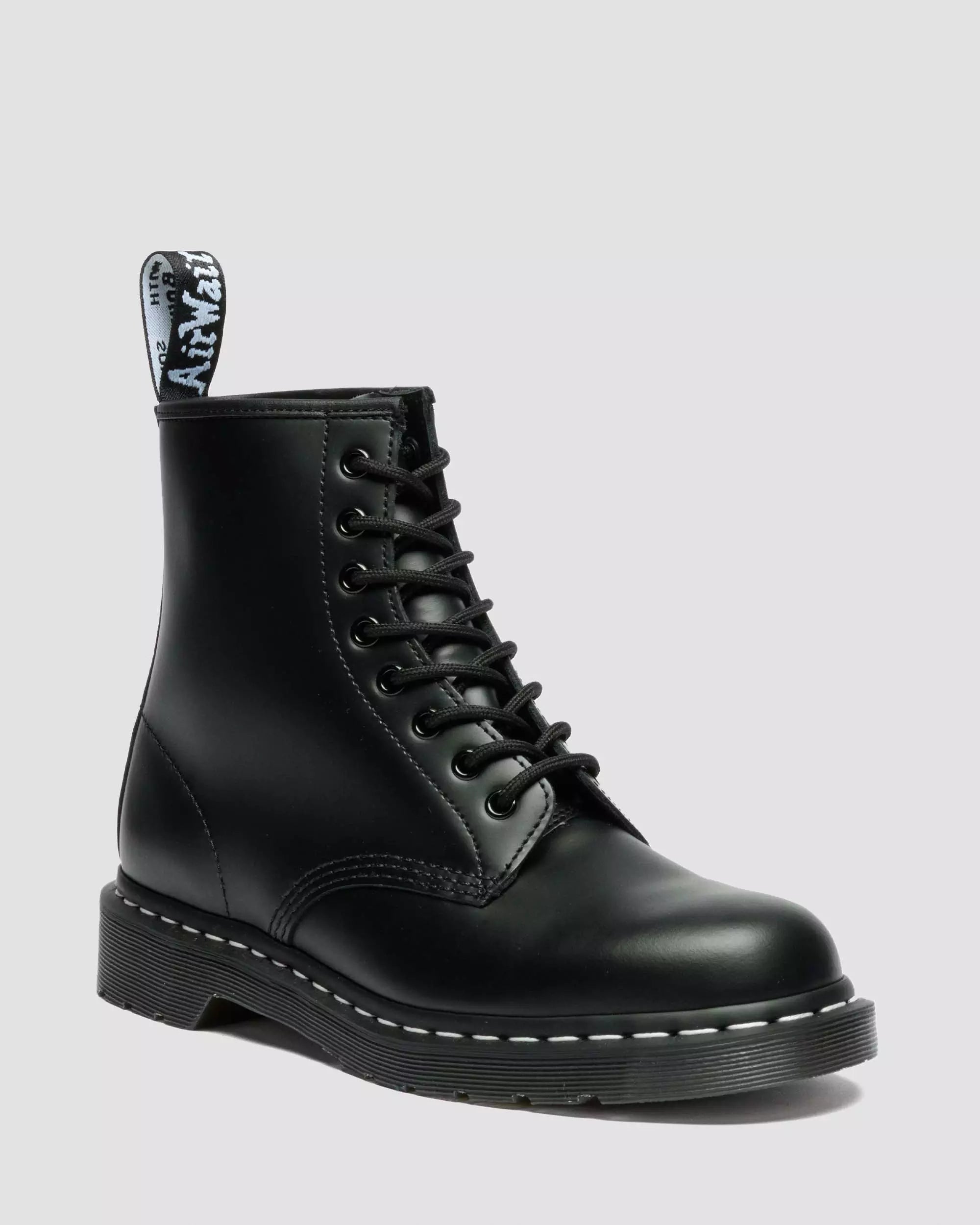 1460 White Stitch Smooth Leather Lace Up Boots