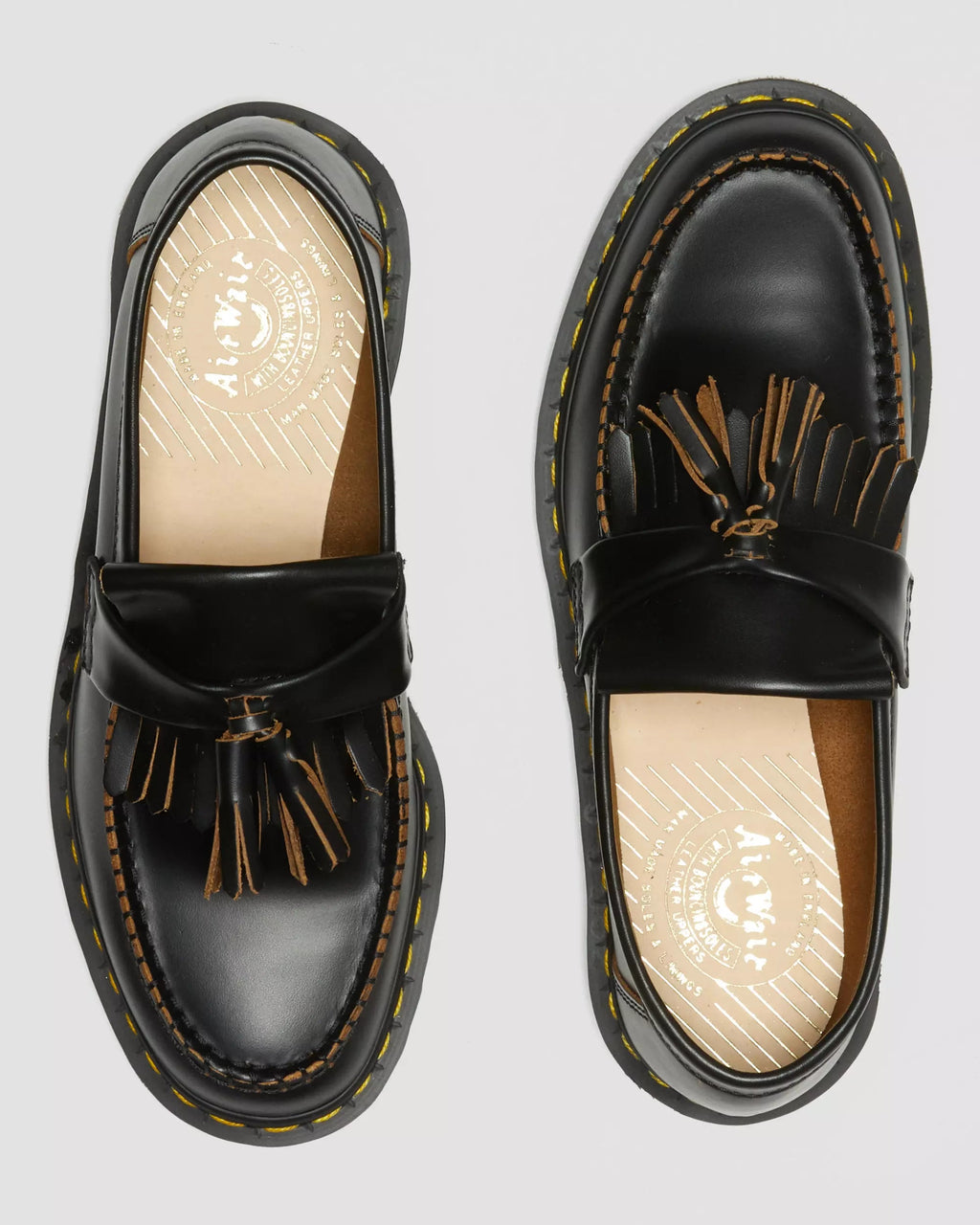 Adrian Vintage Made In England Quilon Leather Tassel Loafers
