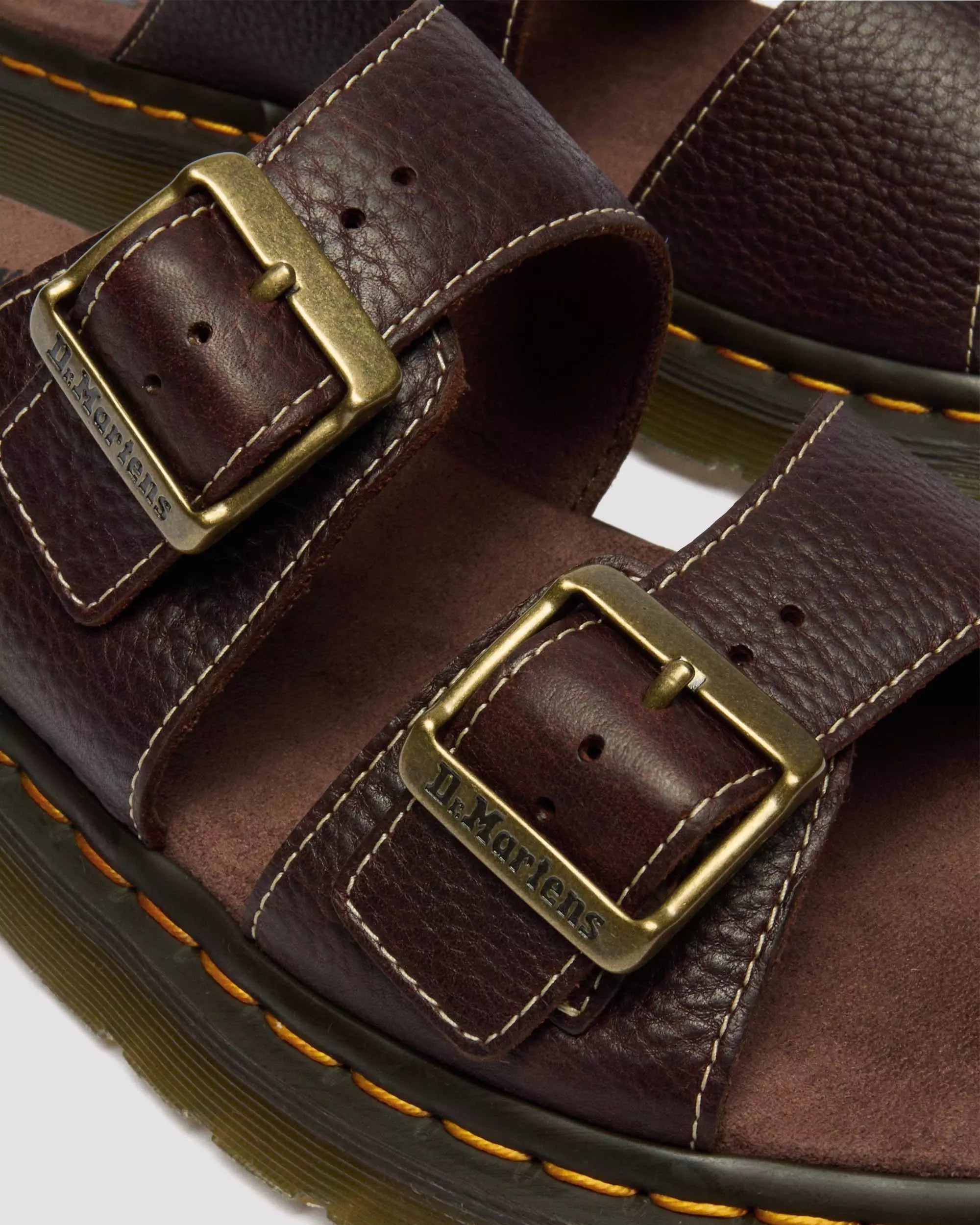 Josef Grizzly Leather Slide Sandals