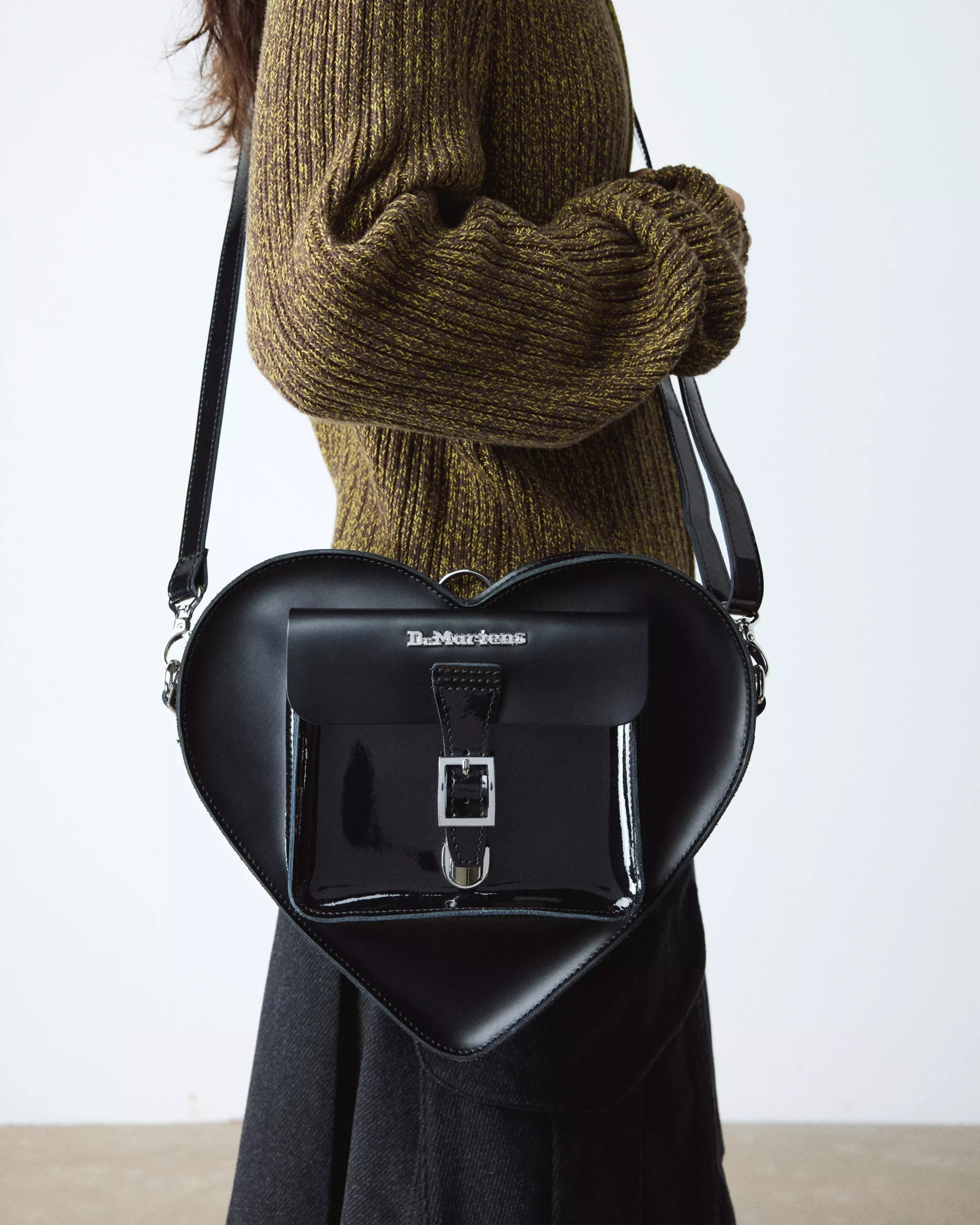 Heart Shaped Hardware Kiev Leather Bag