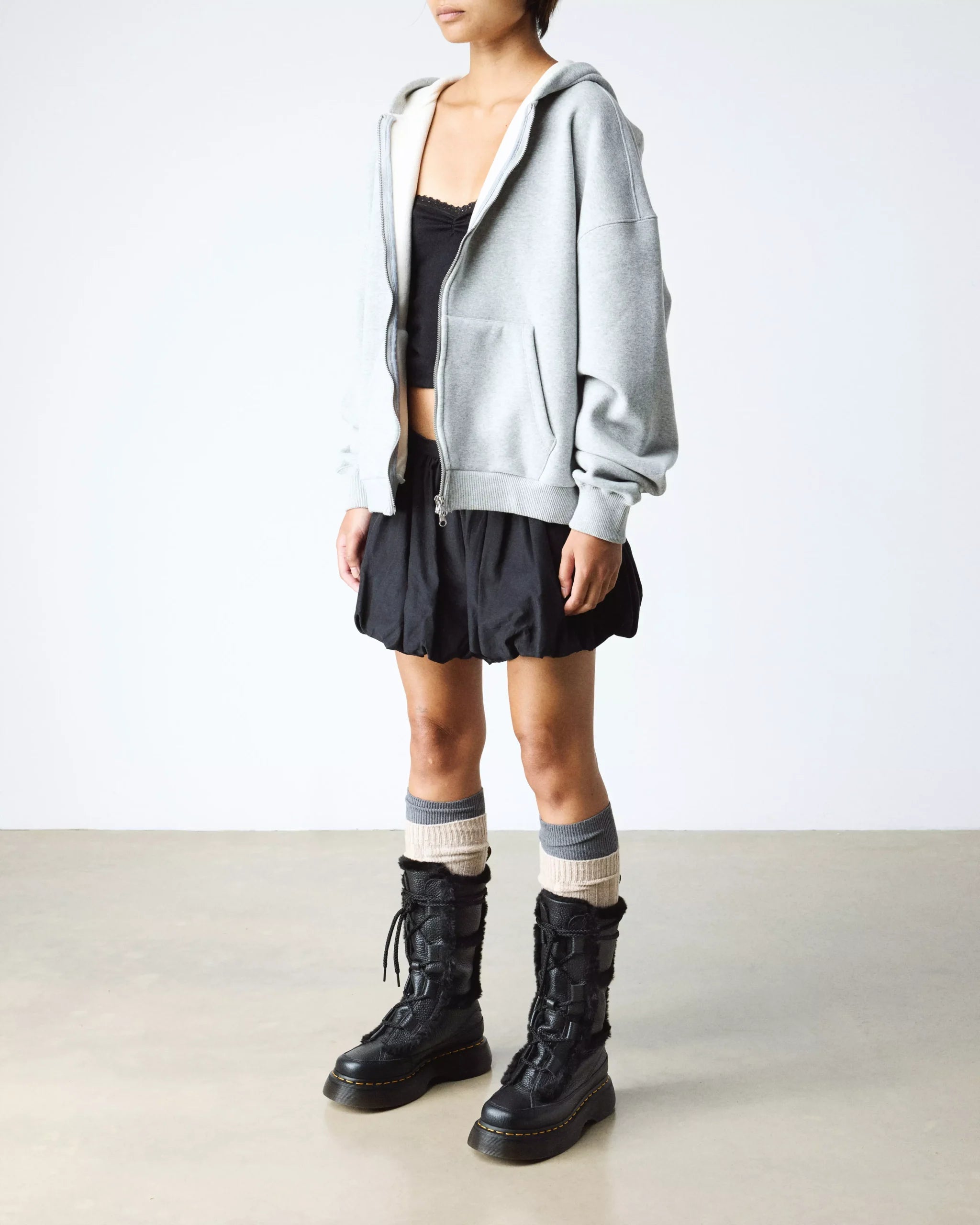 Buzz Lace Up Faux Fur Lined Milled Nappa Leather Lace Up Boots