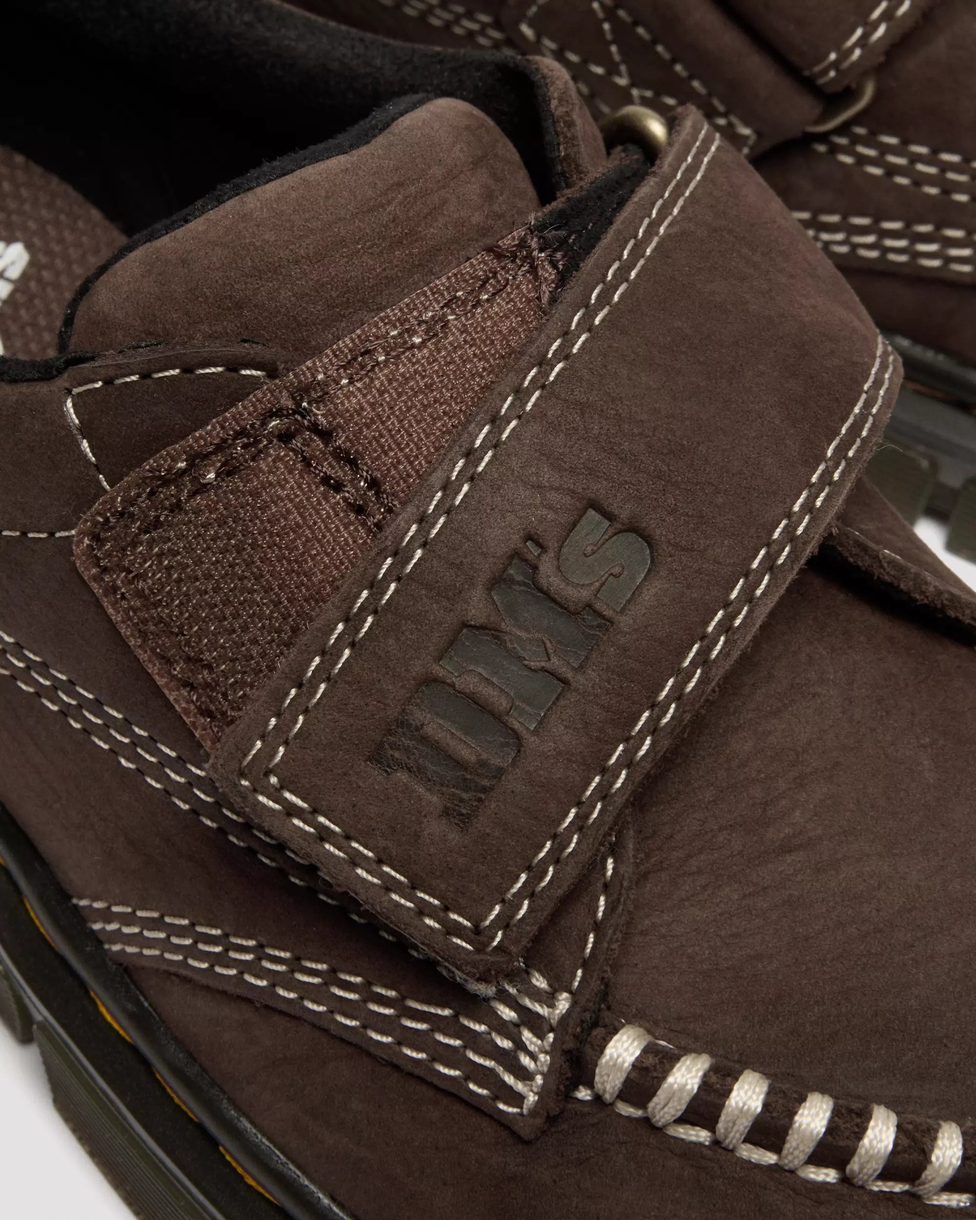 Junior Raffe Strap Tumbled Nubuck Moc Toe Shoes