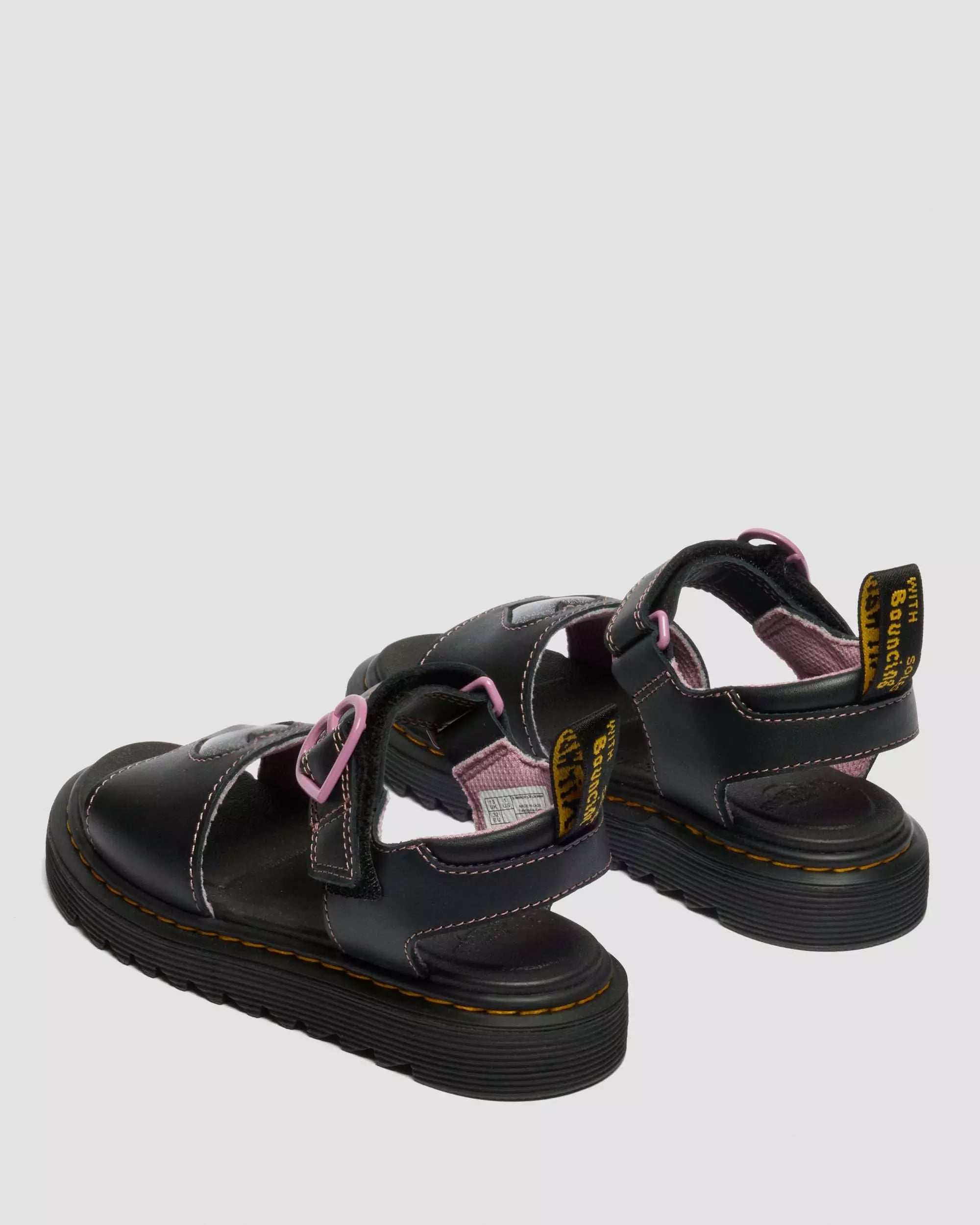 Junior Marlowe II Glitter Heart Leather Strap Shoes
