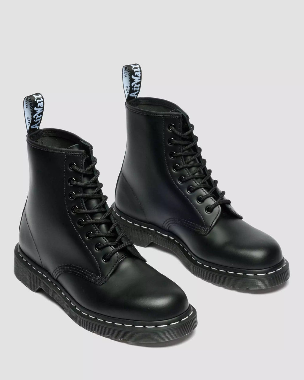1460 White Stitch Smooth Leather Lace Up Boots