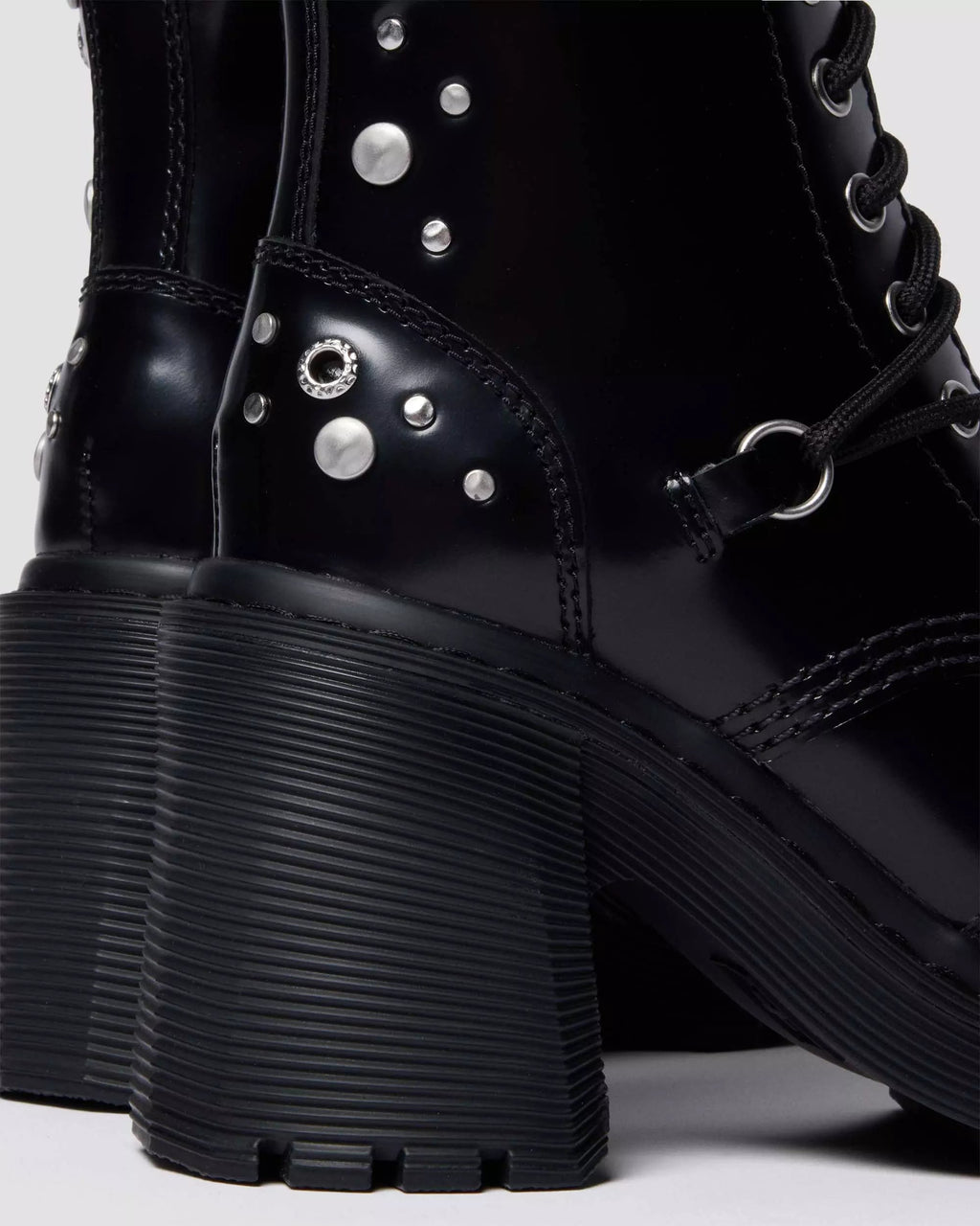 CHESNEY Studded Buttero Leather Flare Heeled Boots