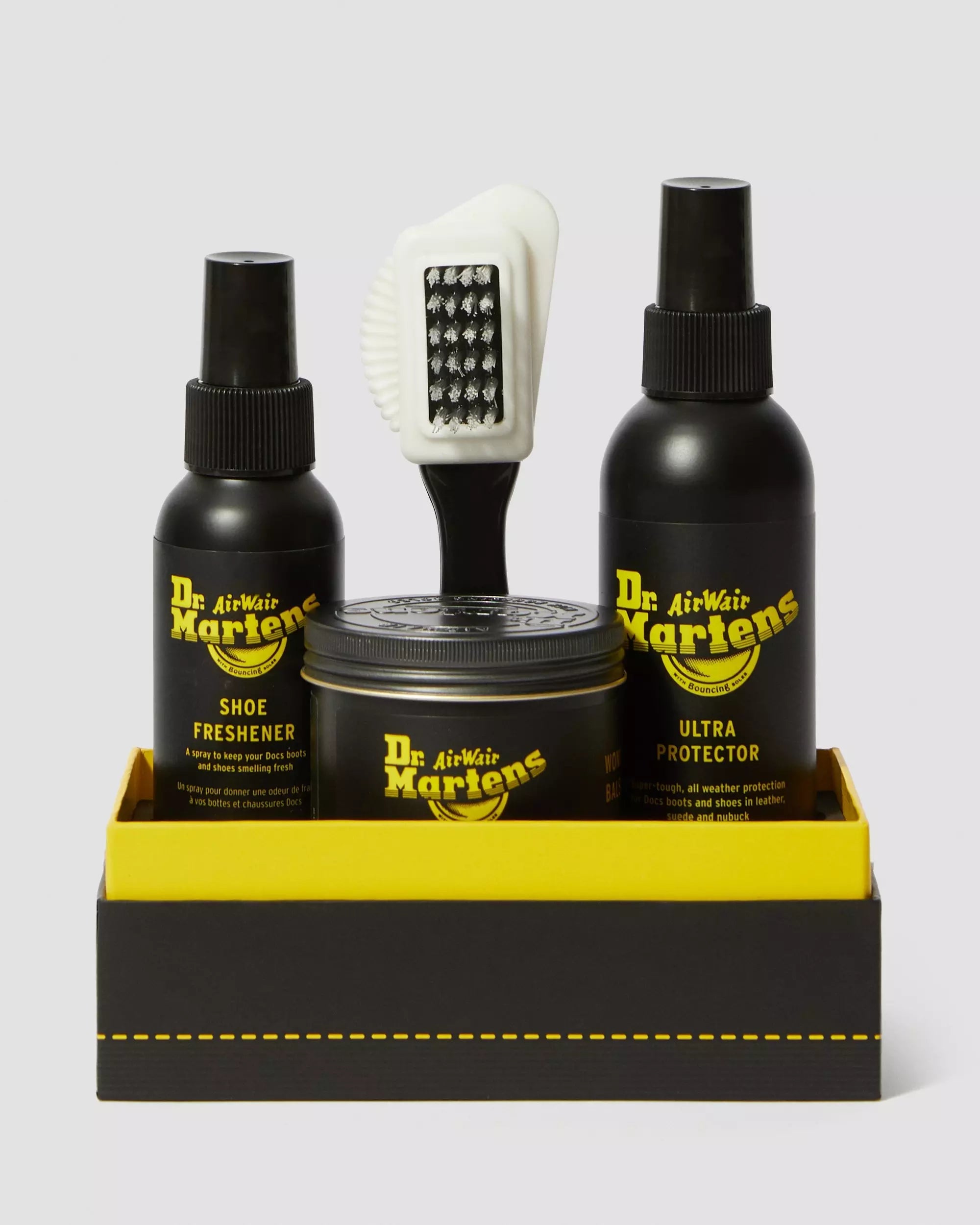 Premium Shoe Care Box Wonder Balsam, Ultra Protector, Shoe Freshener, and Brush