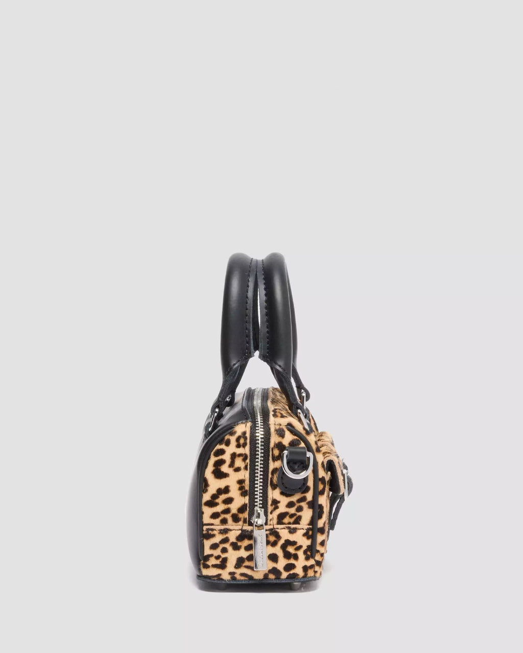 MINI TOP HANDLE BAG Hair On Leopard Print Bag