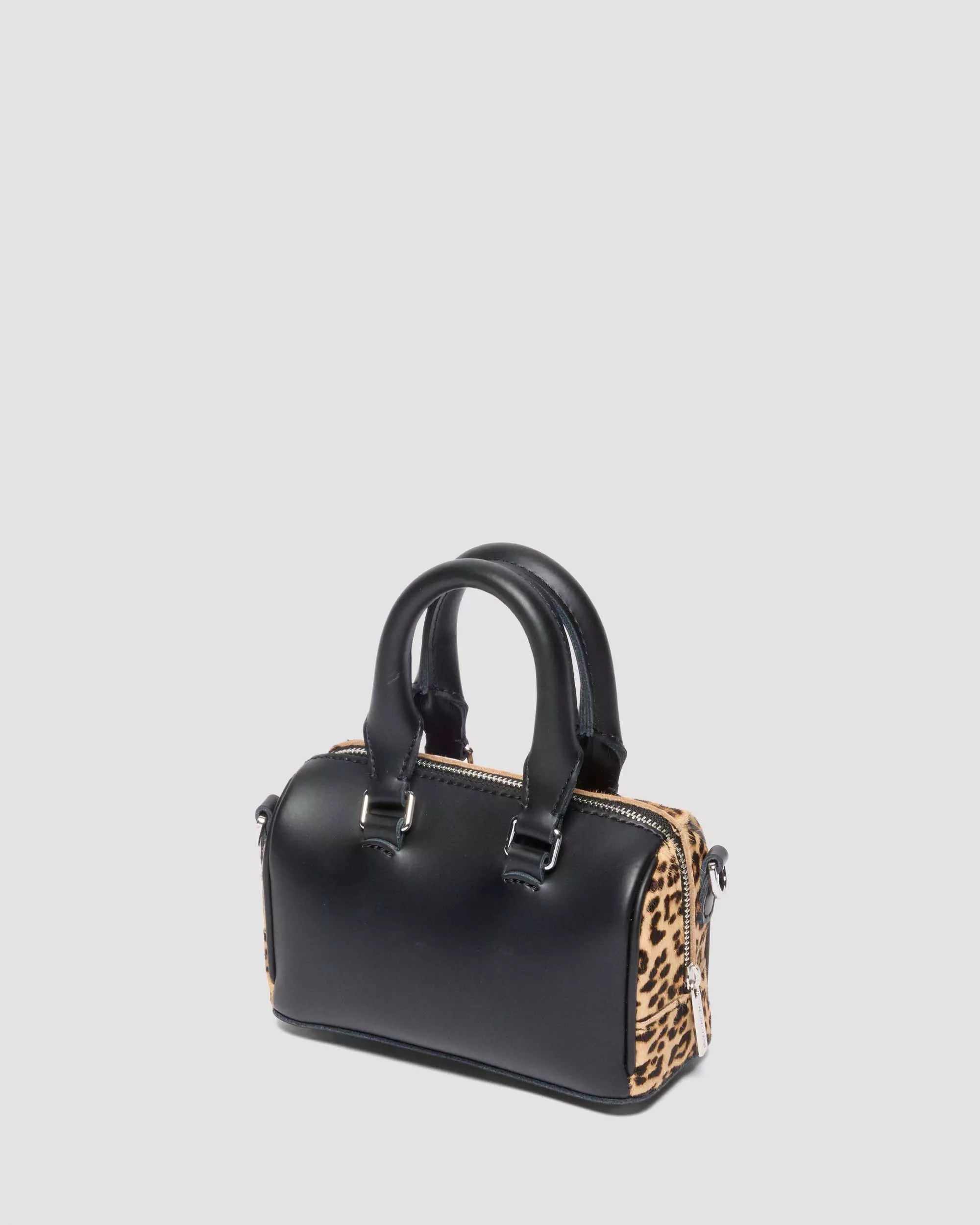 MINI TOP HANDLE BAG Hair On Leopard Print Bag