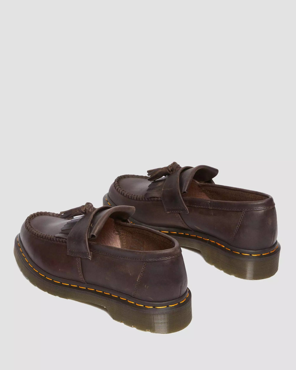 Adrian Crazy Horse Leather Tassel Loafers
