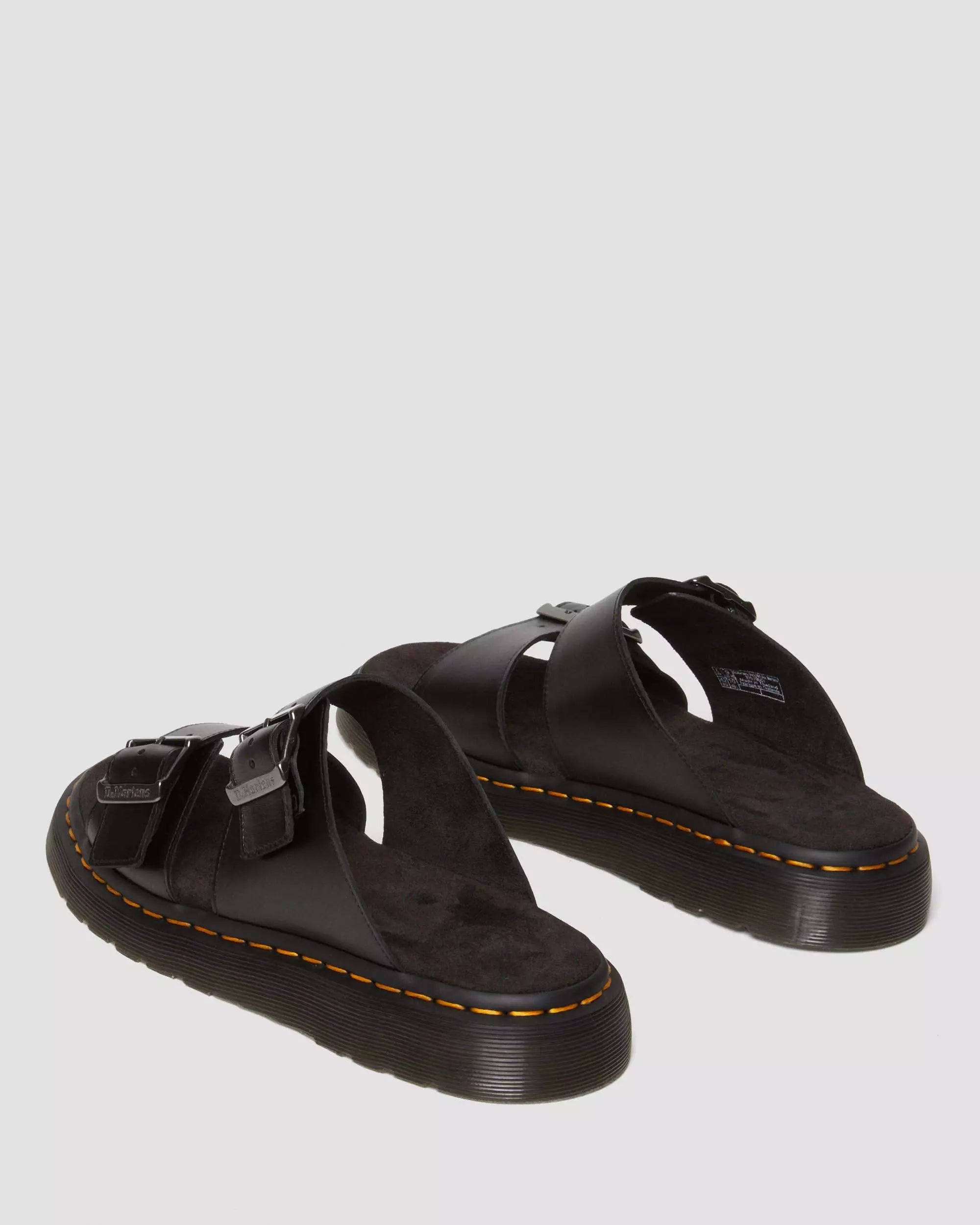 Josef Analine Leather Buckle Slide Sandals